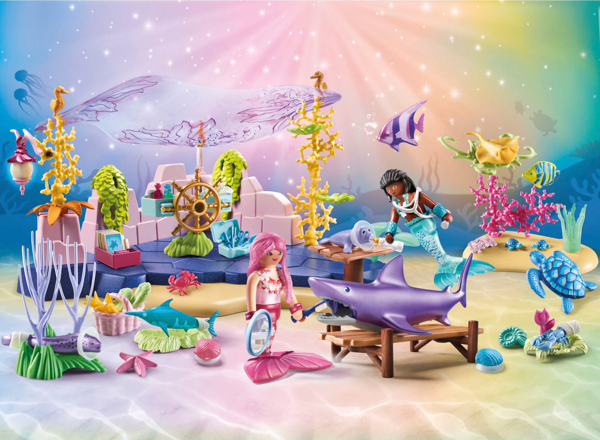 Playmobil® Konstruktions-Spielset »Unterwasser-Tierpflege der Meeresbewohner (71499)«, (114 St.), Playmobil Princess Magic; Made in Germany