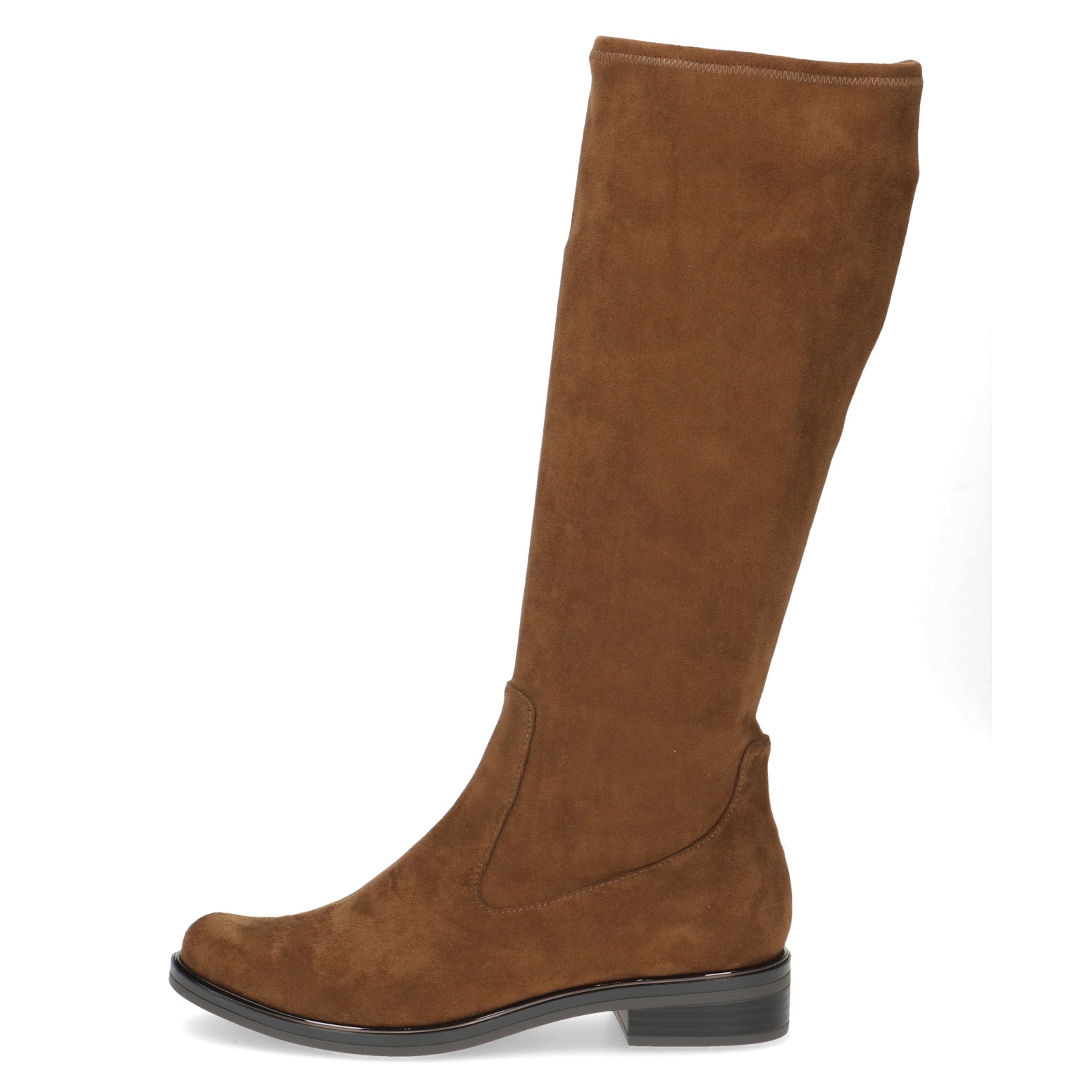 Caprice Schlupfstiefel, Blockabsatz, Langschaftstiefel in klassischer Linie, XS Schaft