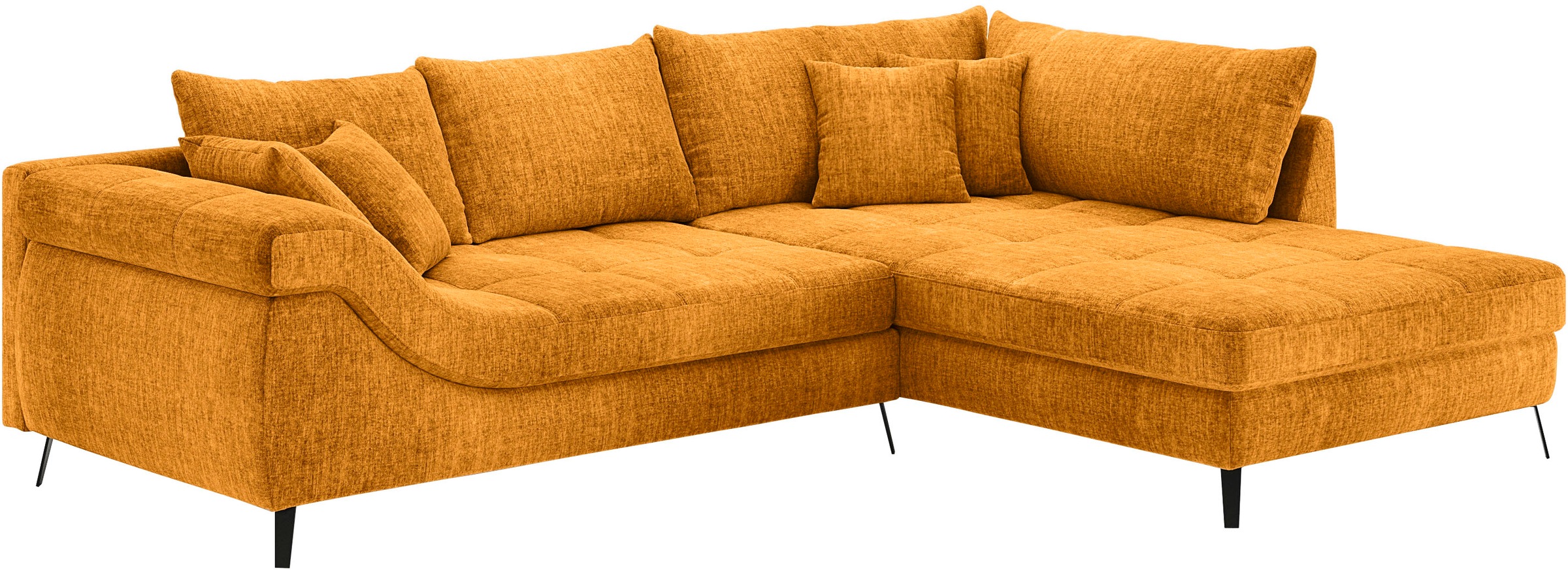 Mr. Couch Ecksofa »Portofino L-Form«, 4 Bezugsqualitäten, 13,5 cm hohe Meta günstig online kaufen