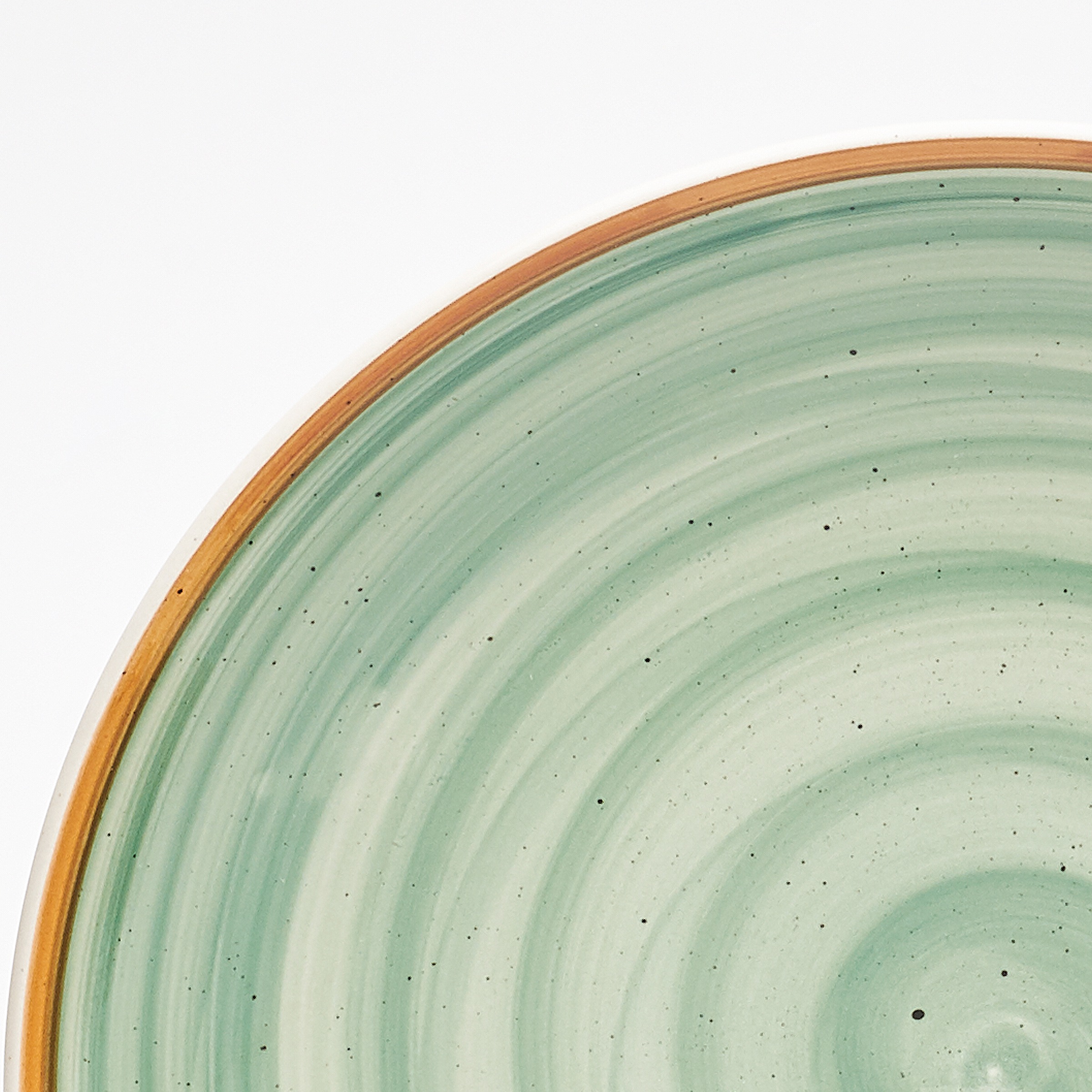 van Well Kombiservice »Geschirr-Set Magnifica, 16-teilig«, (Set, 16 tlg.), rund, orange/grün/blau/taupe, spülmaschinen- und mikrowellengeeignet