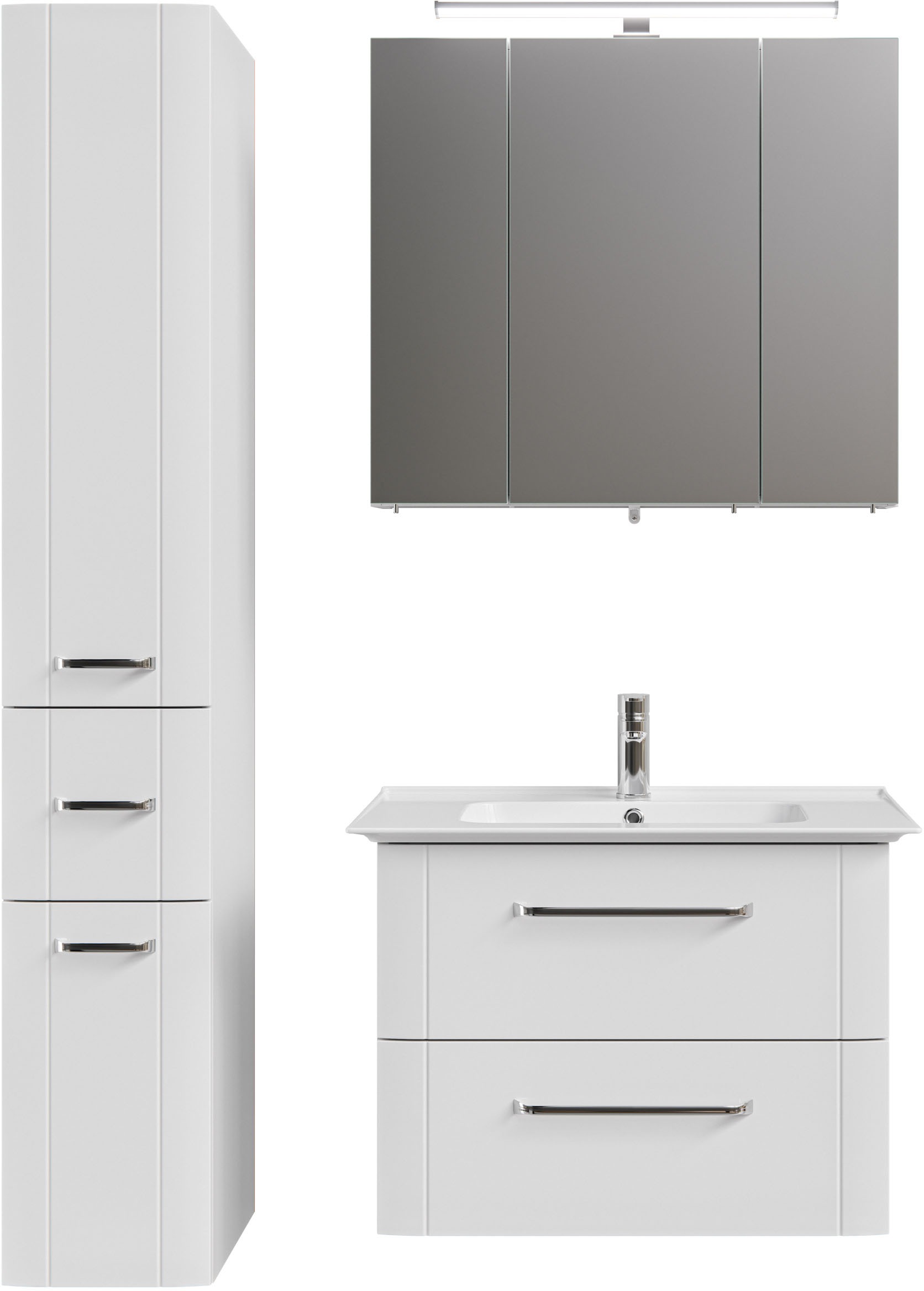 Saphir Badmöbel-Set »Serie 3006 3-teilig Keramik-Waschtisch mit Spiegelschr günstig online kaufen