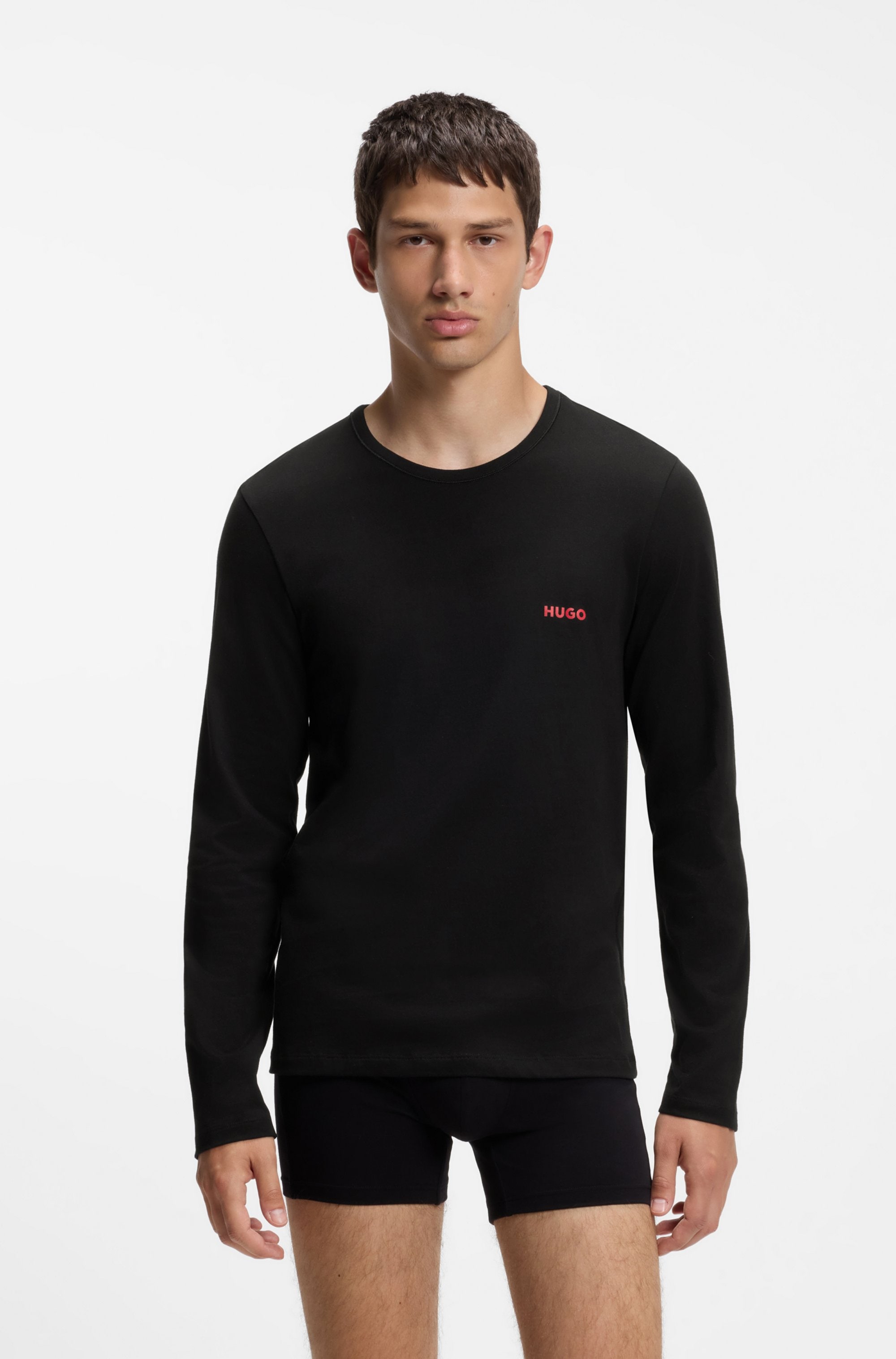 HUGO Underwear Langarmshirt »LS-SHIRT RN TRIPLET« Set, 