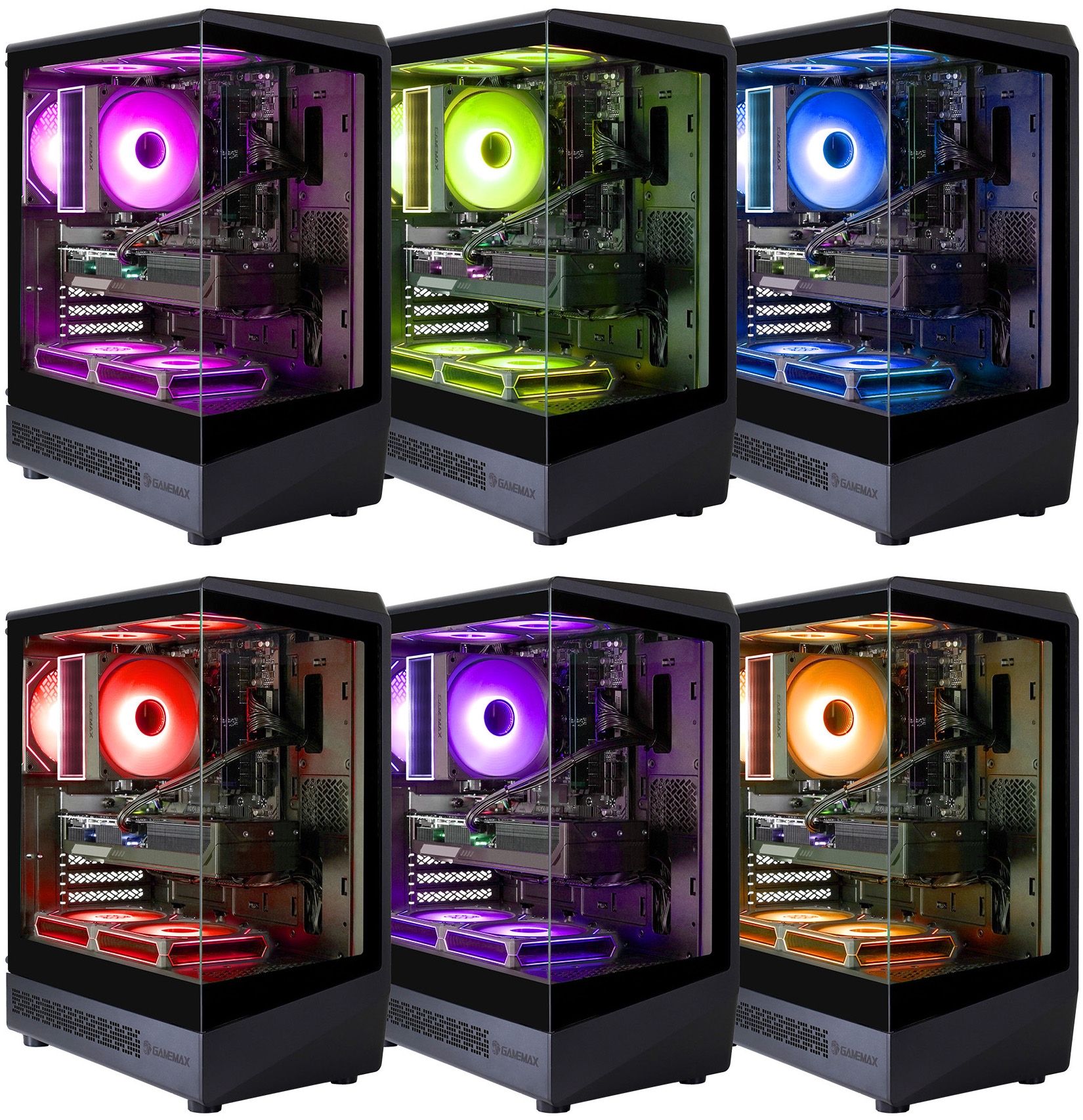 GAMEMAX Gaming-PC-Komplettsystem »GigaDeal VISTA COC AB 2794 Ryzen 5 7500F 16GB DDR5 1TB SSD RX 9070« 32 ″ AMD Ryzen 5 Radeon™ RX 9070 16 GB RAM 1.000 GB SSD Windows 11, DDR5 RAM + Gigabyte GS32QCA LED-Monitor Curved, 80 cm 32"
