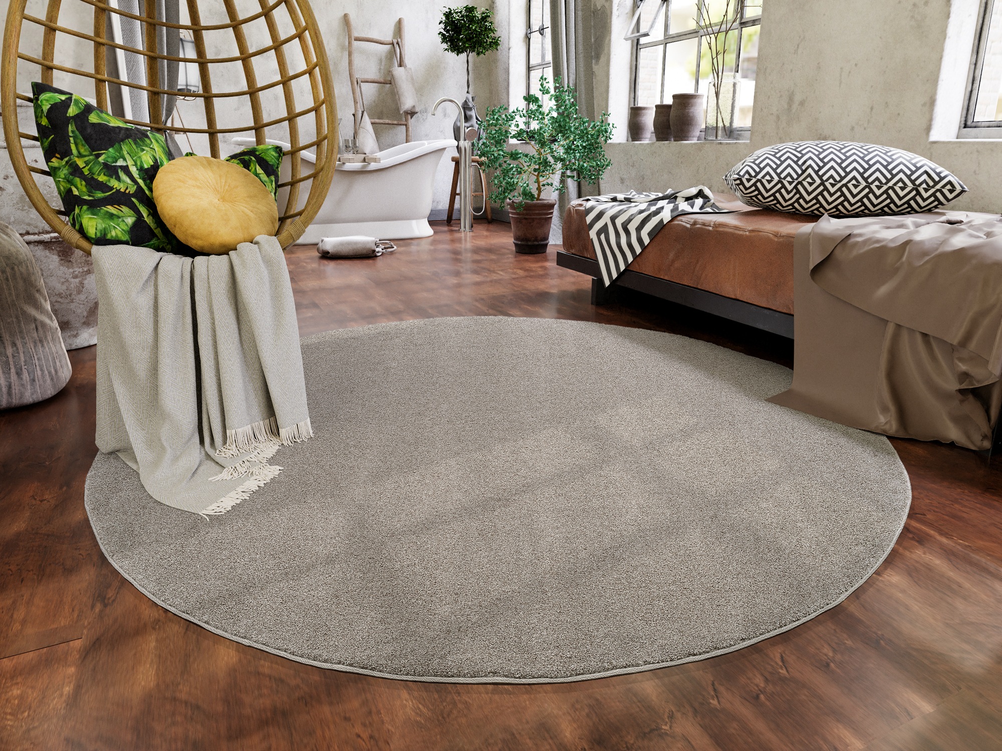 OCI DIE TEPPICHMARKE Teppich »NEW VILLA MELANGE«, rund, 20 mm Höhe, maschinell gewebt, strapazierfähig, alle Wohnräume