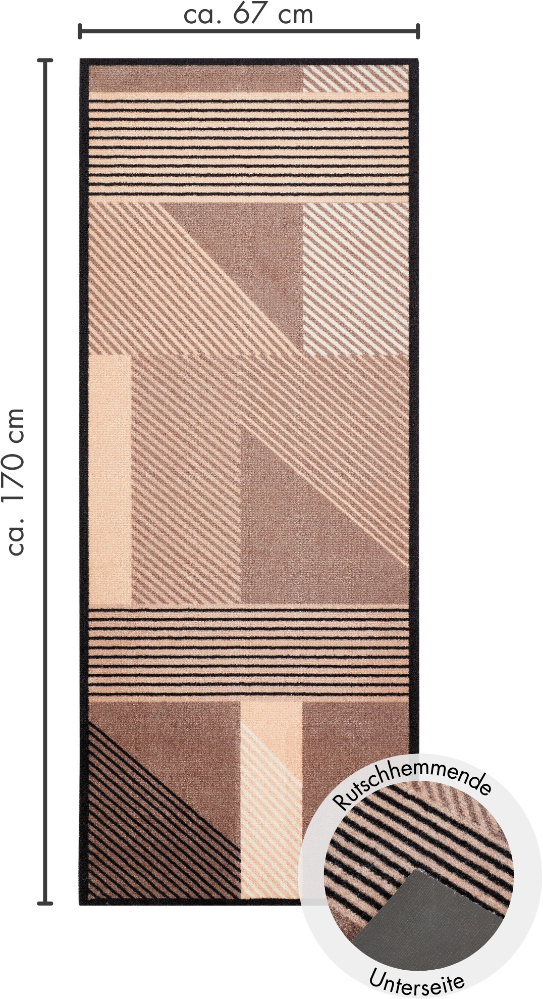Barbara Becker Fußmatte »Sense, Made in Belgium«, rechteckig, 7 mm Höhe, Schmutzfangmatte, modernes Design, waschbar, auch als Läufer