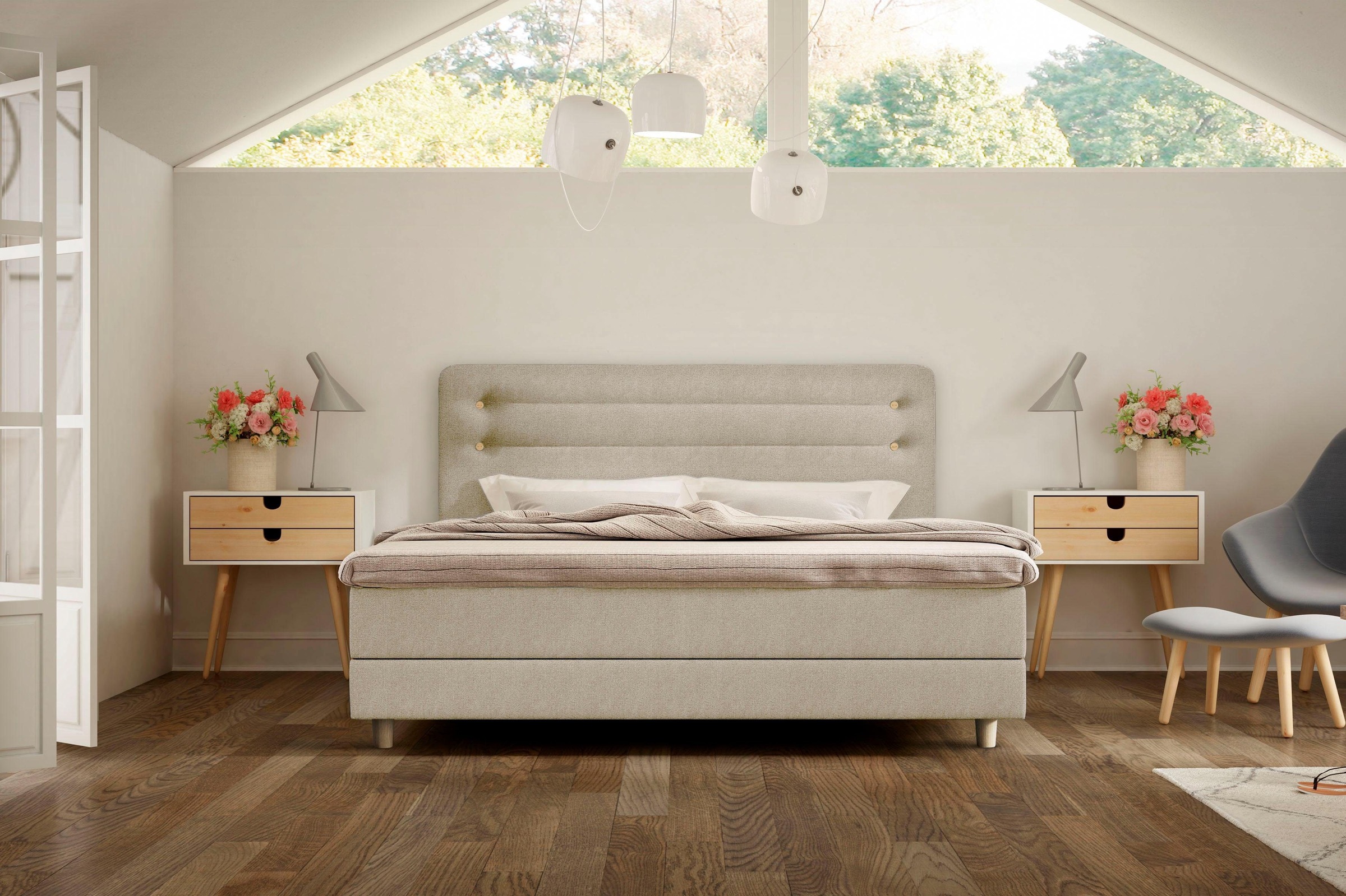 Bild von Schlaraffia Boxspringbett »Fidelio«, inkl GELTEX® Next Topper, Holzfuß in Eiche