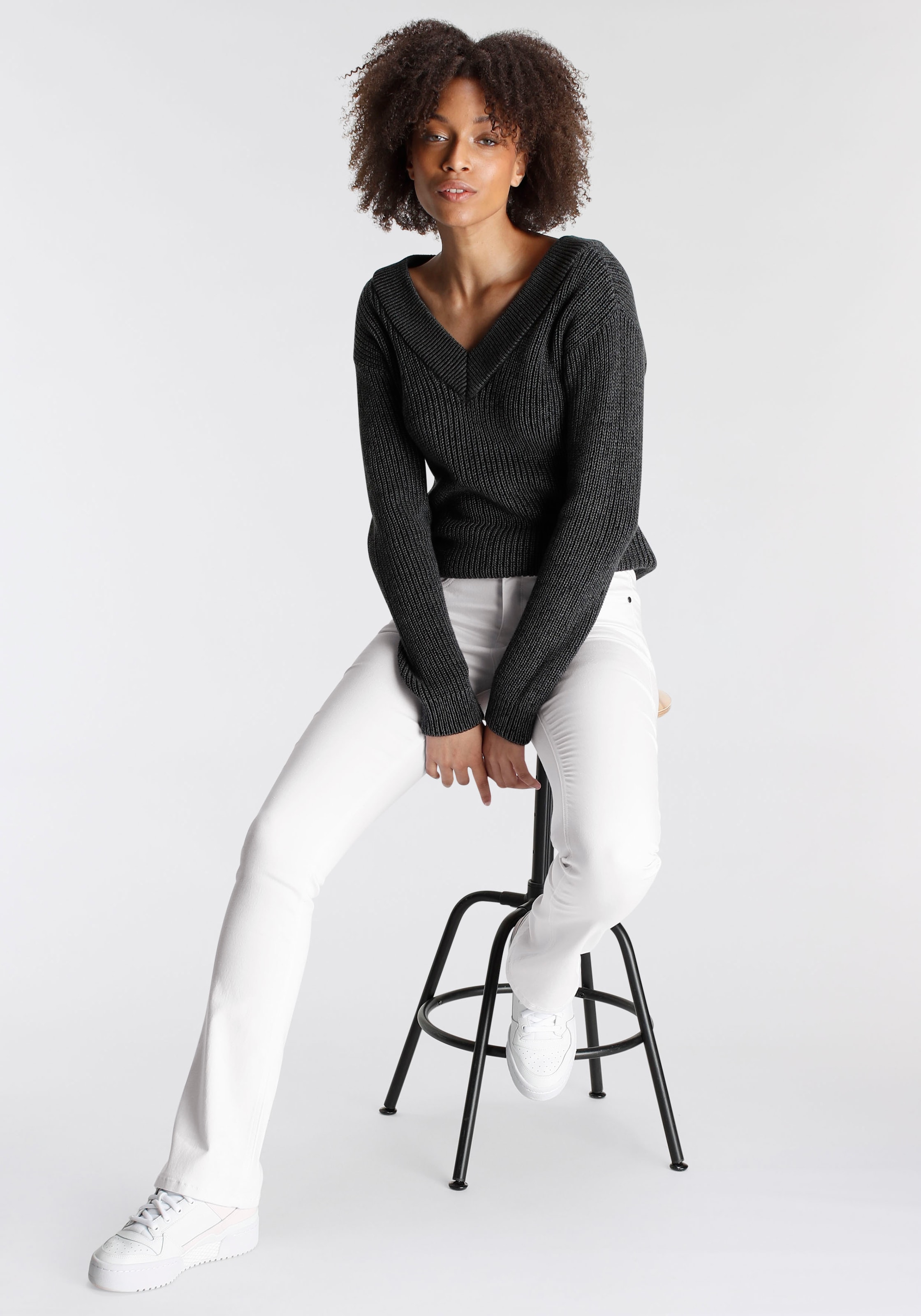 Arizona Bootcut-Jeans »Ultra Soft«, elastische Passform, ausgestellte Beinform, hohe Leibhöhe