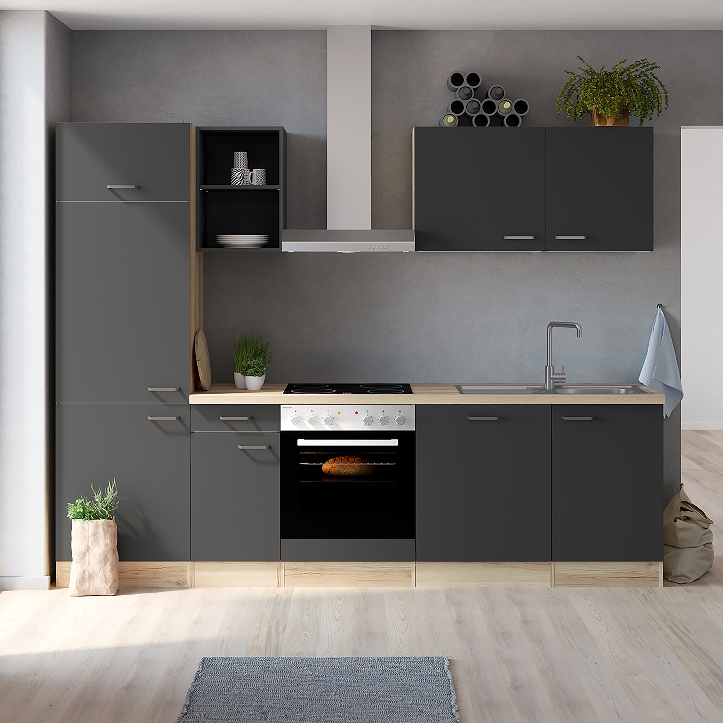 OPTIFIT Küchenzeile »Ester« Breite 270 cm, ohne E-Geräte, Seitenverkehrt st günstig online kaufen