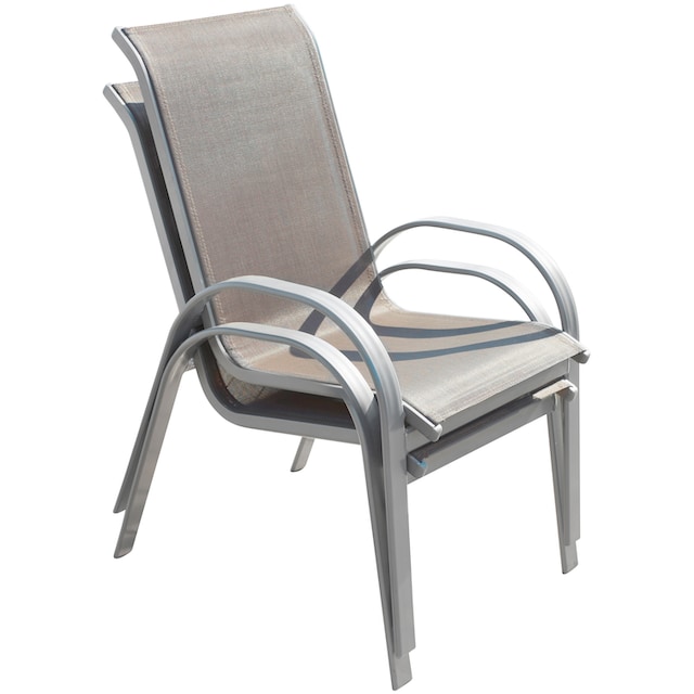 MERXX Garten-Essgruppe »Amalfi«, (5 tlg.), 4 Sessel, Tisch ausziehbar  90x120-180 cm, Alu/Textil online bestellen