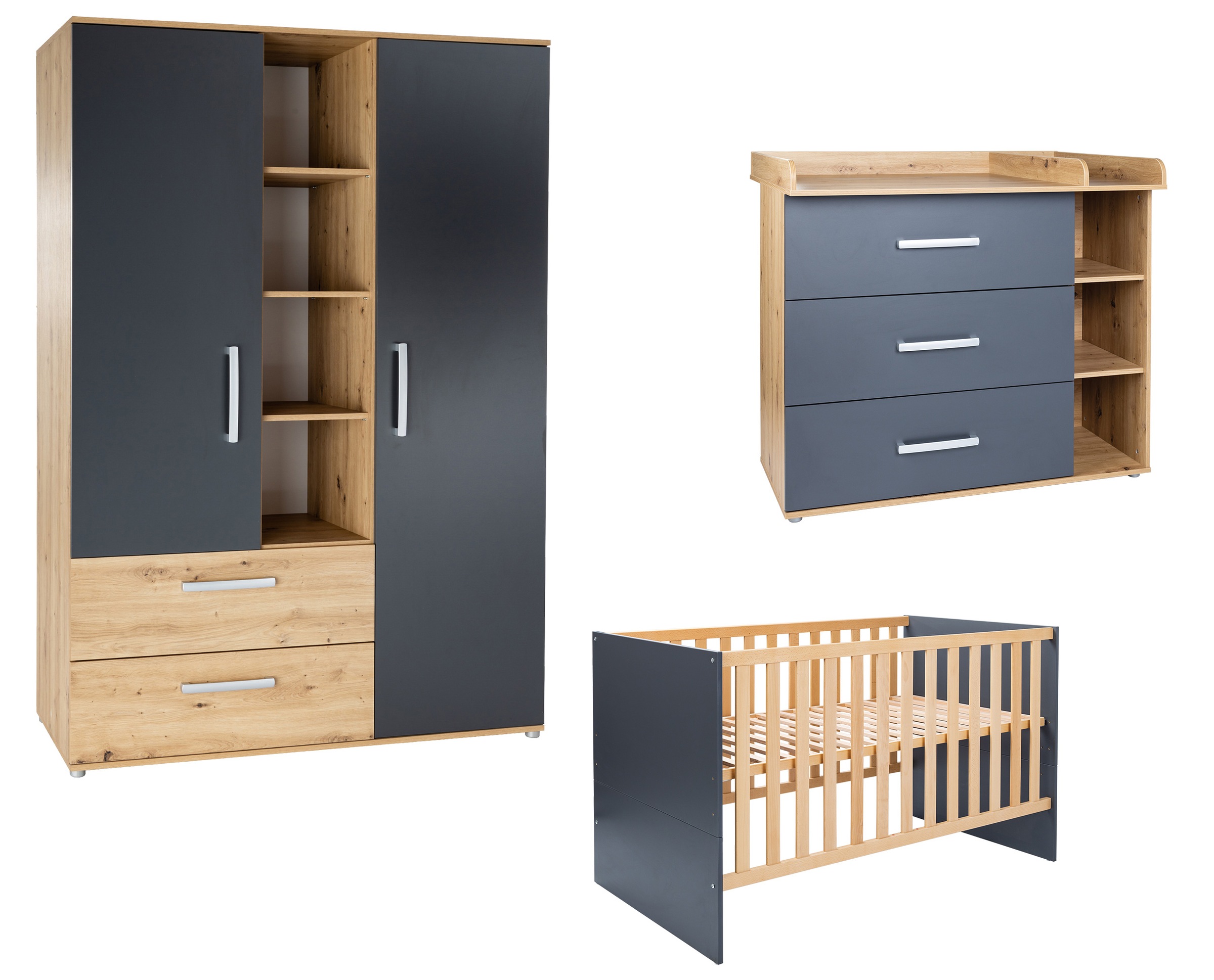 arthur berndt Babyzimmer-Komplettset "Babyzimmer-Set "Alessio" 3-teilig", ( günstig online kaufen