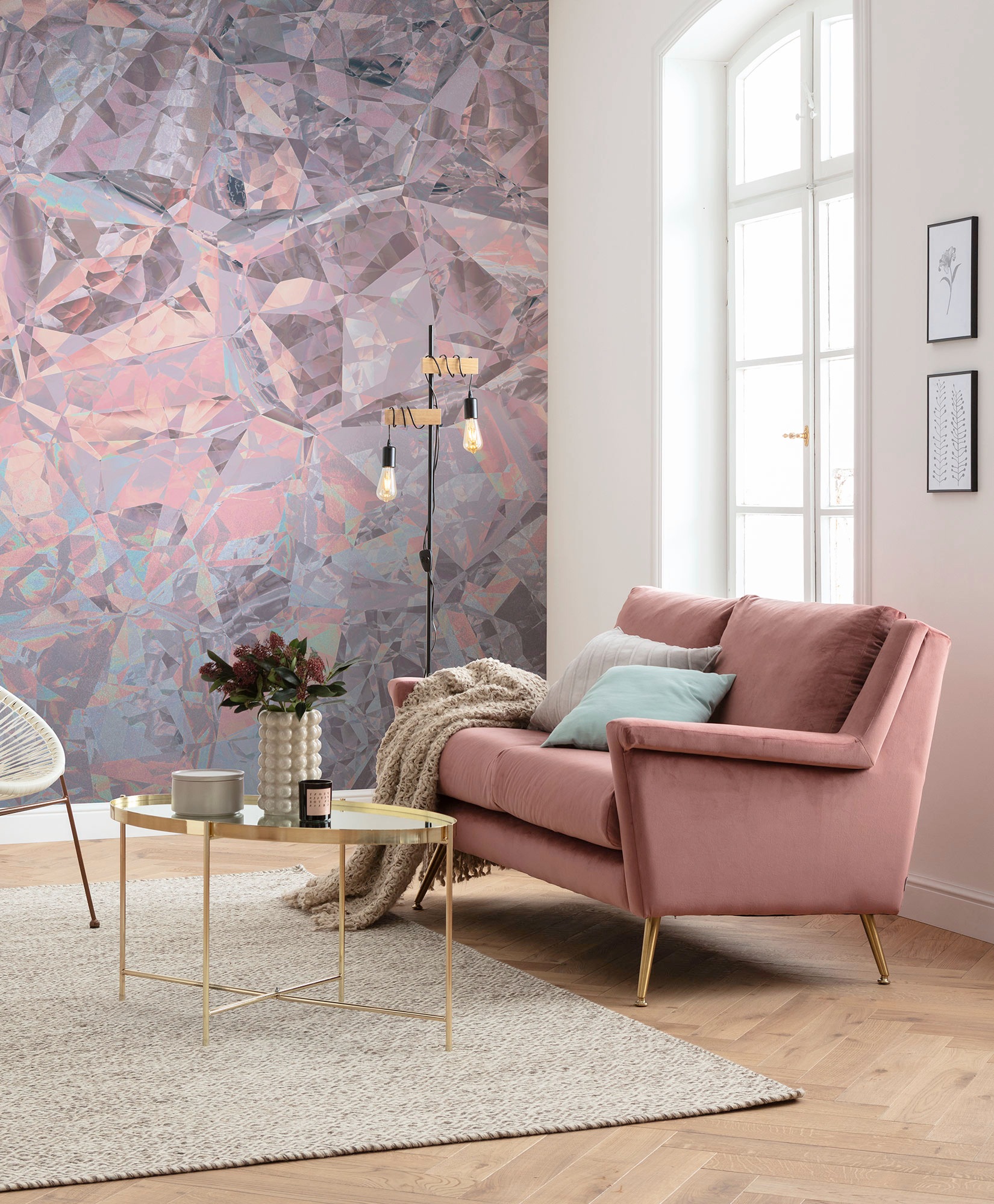 Komar Vliestapete »Digitaldruck Vlies - Crystals - Größe 200 x 280 cm«, bedruckt, Wohnzimmer, Schlafzimmer