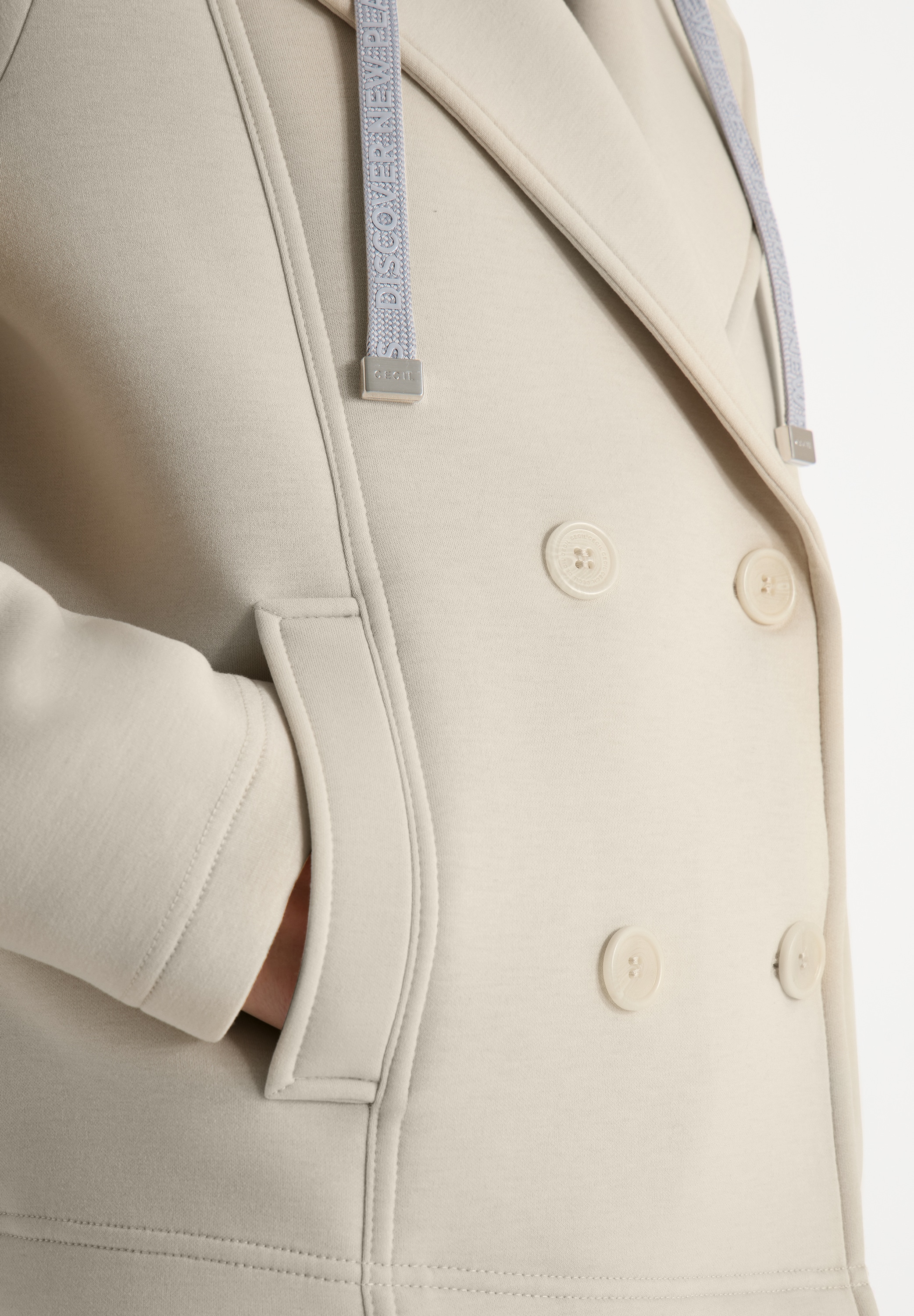 Cecil Cabanjacke mit Kapuze mit Reverskragen und Kapuze