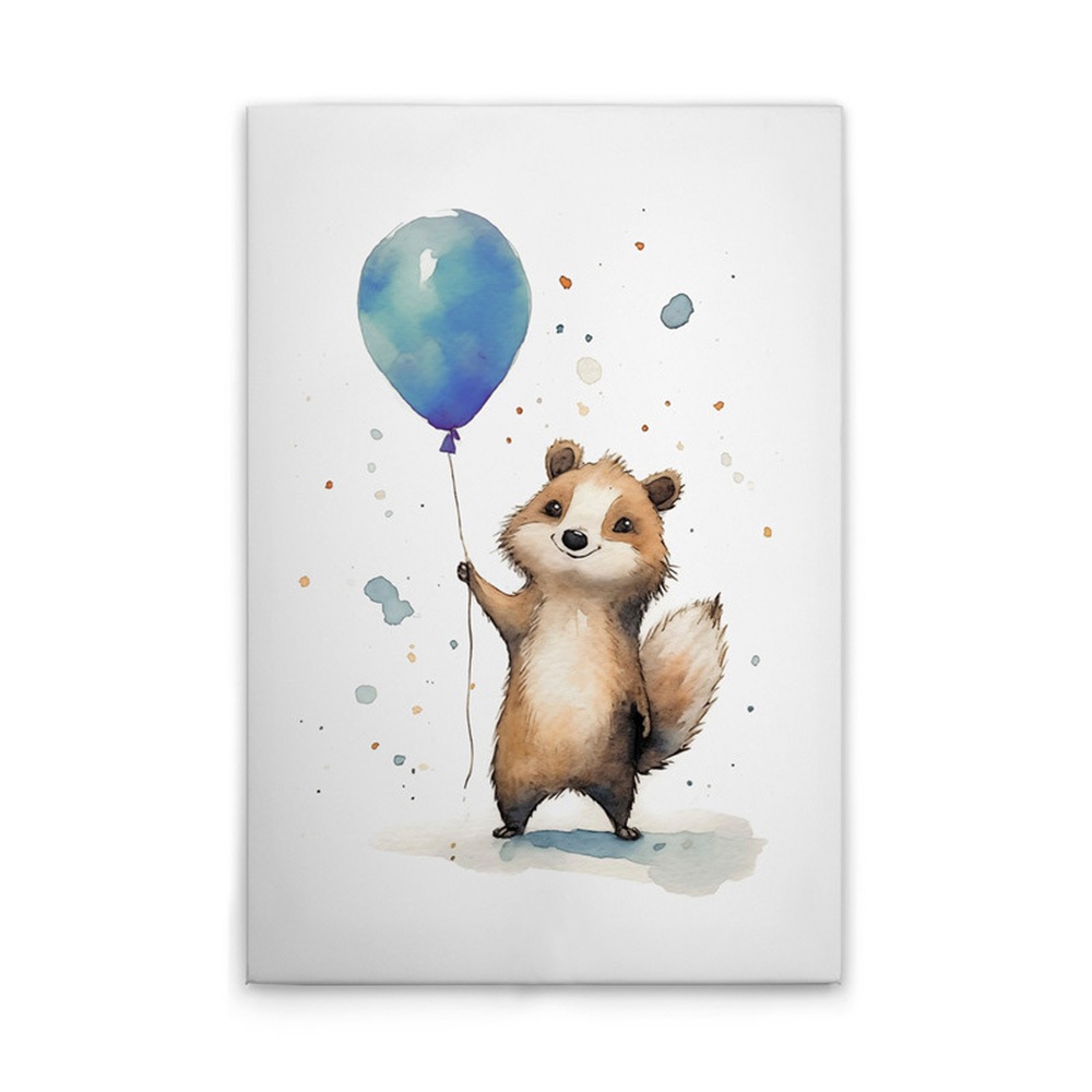 A.S. Création Leinwandbild »Cute Raccoon Blue - Wandbild Weiß Braun Keilrah günstig online kaufen