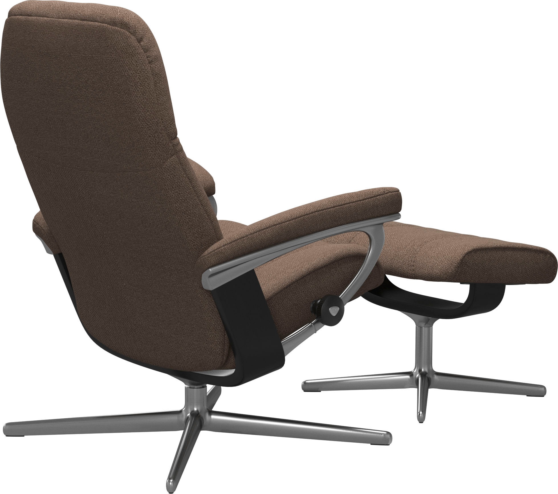 Stressless® Relaxsessel »Consul«, (Set, Relaxsessel mit Hocker), mit Hocker, mit Cross Base, Größe S, M & L, Holzakzent Schwarz