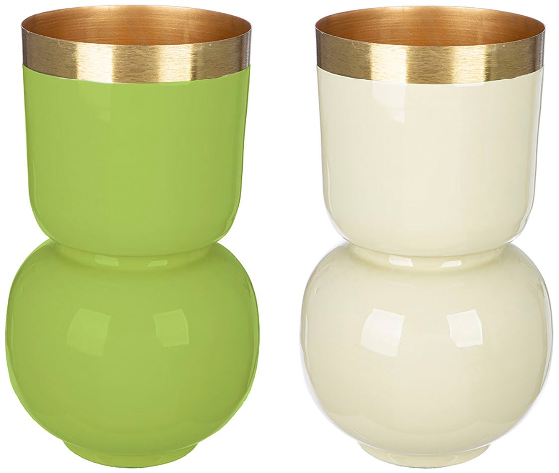 GILDE Tischvase »Vase Roro mit Goldrand«, (1 St.)
