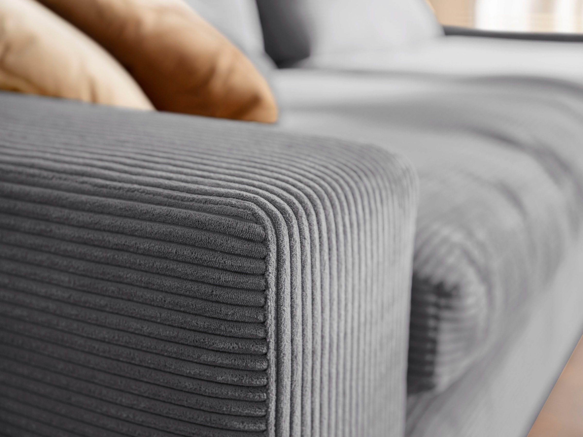 alina Big-Sofa »Sandy«, mit losen Sitz und Rückenkissen, in modernem Cordstoff