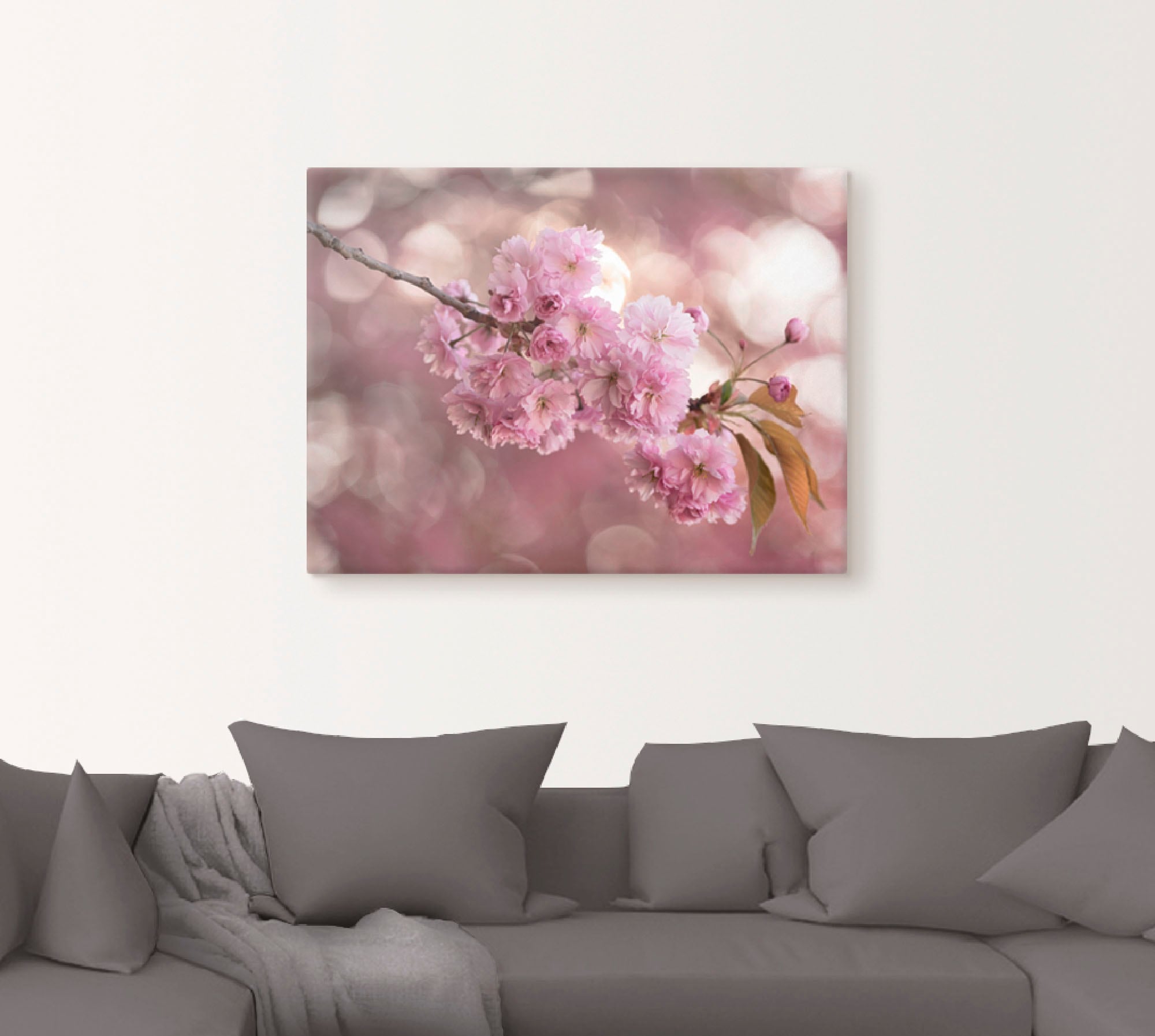 Artland Wandbild "Japanische Kirschblüte in Love III", Blumen, (1 St.), als günstig online kaufen