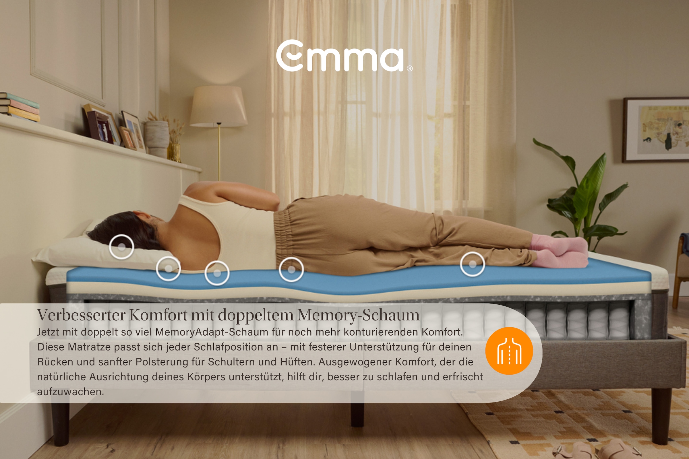Emma Hybridmatratze »Emma Original Matratze« 25 cm hoch 1 Stk. tlg. 5-Zonen-Federn, Randschutz, waschbar, 25 cm