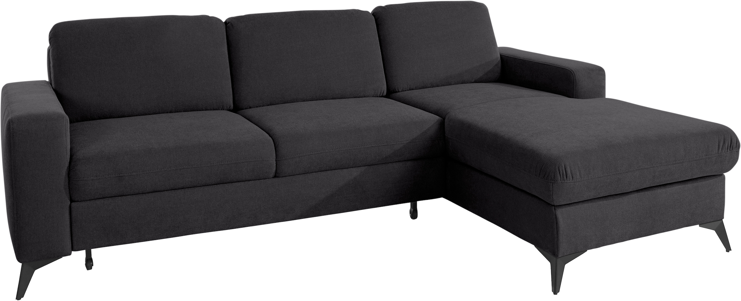 Places of Style Ecksofa »Lolland L-Form«, Wahlweise mit Bettfunktion und Bettkasten, Federkern