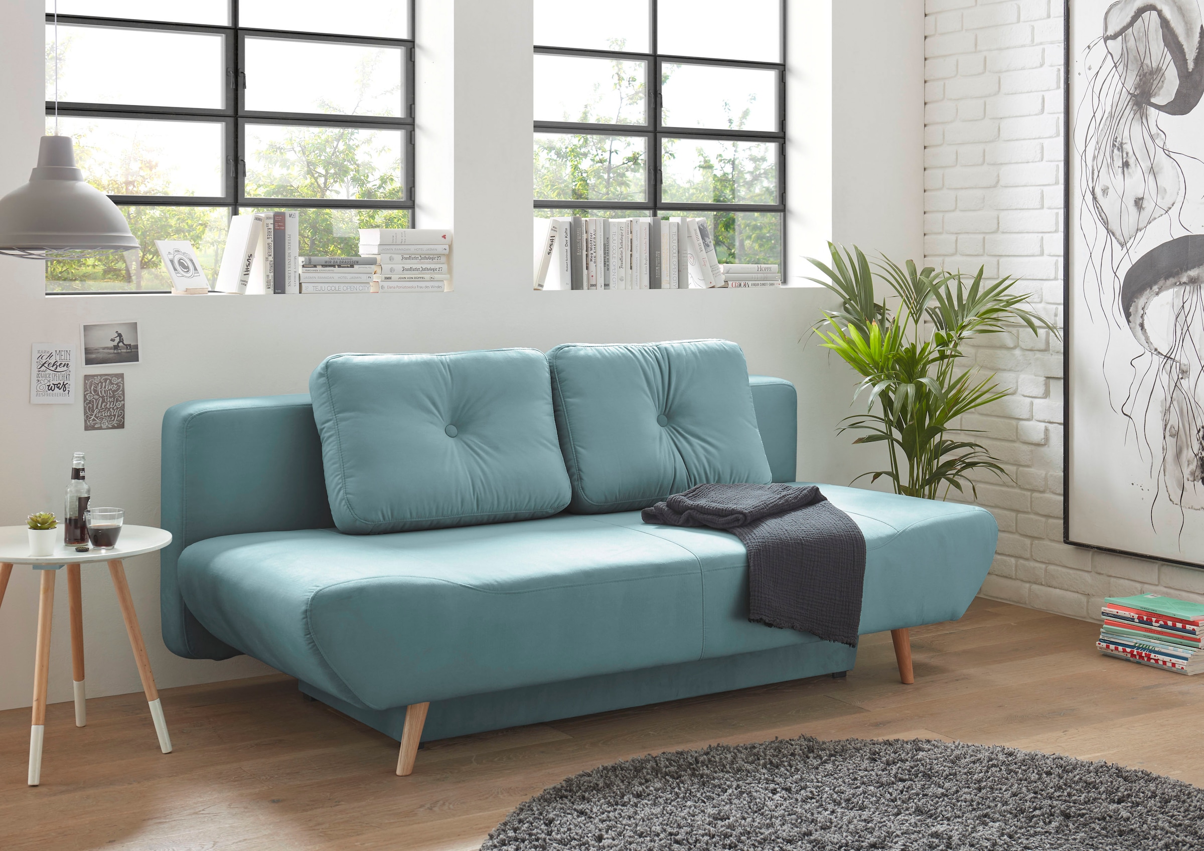 andas Schlafsofa »Segmon«, einfach in ein bequemes Bett umwandeln, inklusive Bettkasten