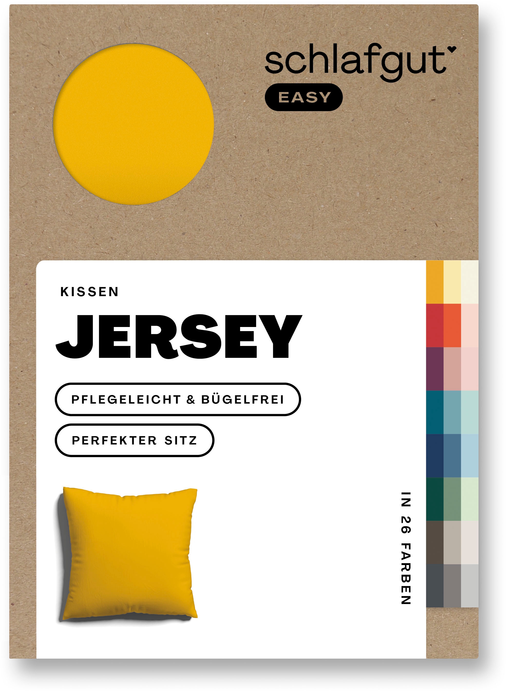 Schlafgut Kissenbezug »EASY Jersey«, (1 St.), Kissenhülle mit Reißverschluss, weich und saugfähig, Kissenbezug
