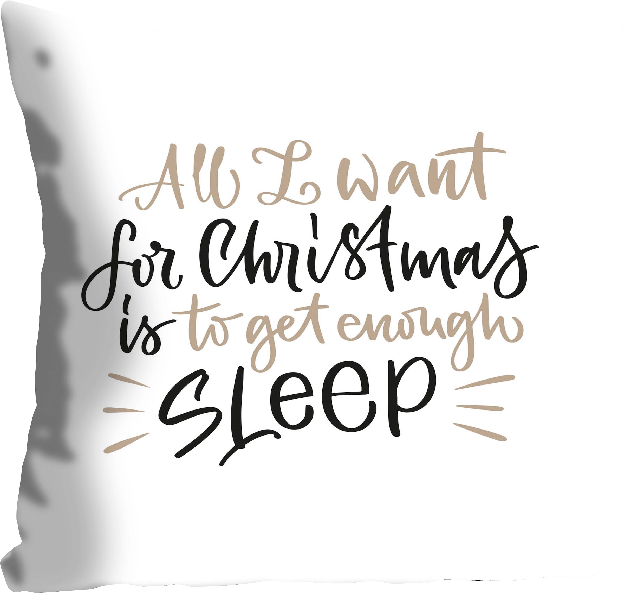 queence Dekokissen »SLEEP FOR CHRISTMAS« Kissenhülle ohne Füllung, 1 Stück