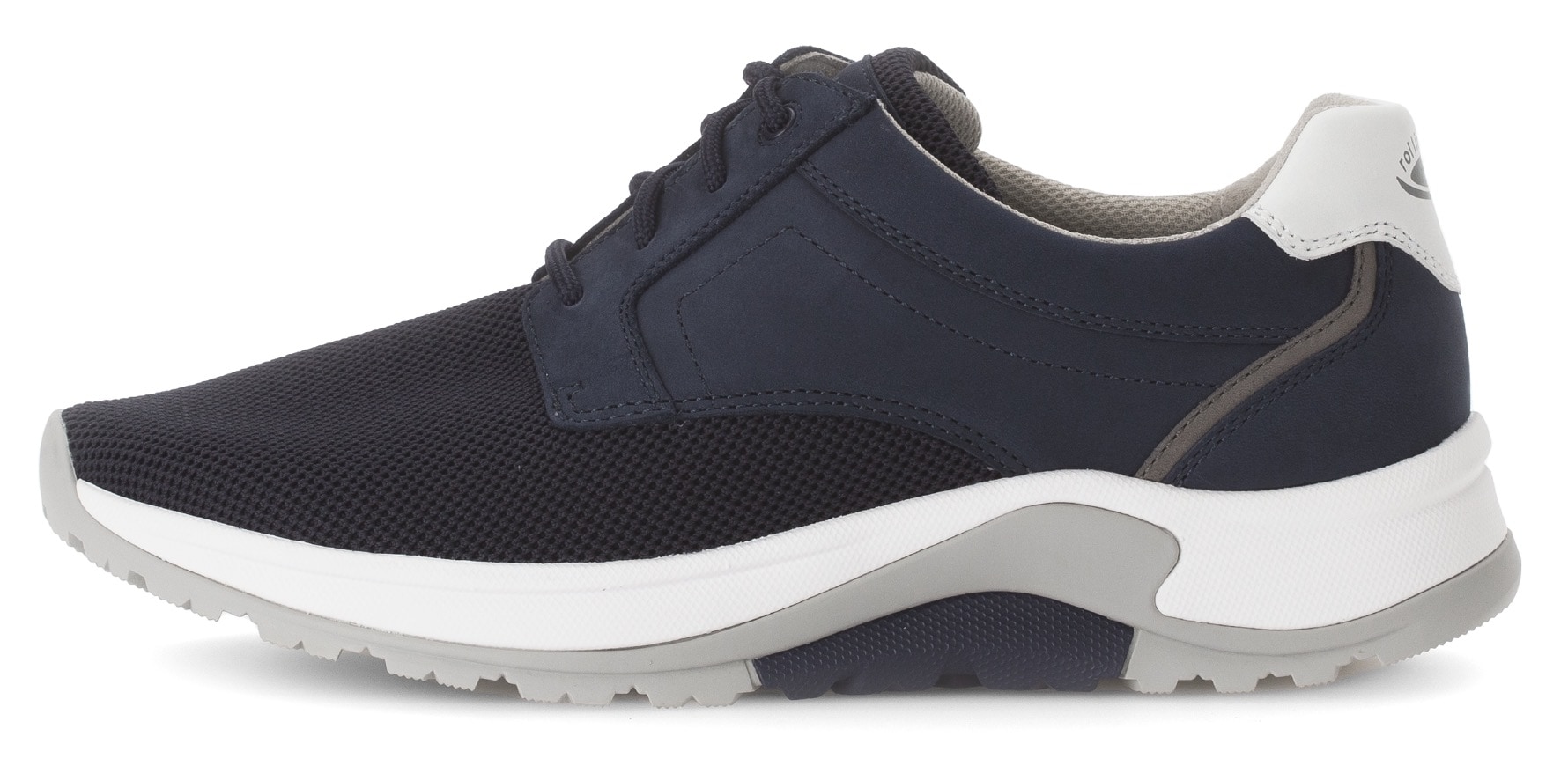 Gabor Rollingsoft Keilsneaker, Freizeitschuh, Halbschuh, Schnürschuh mit Ziernähten, G-Weite