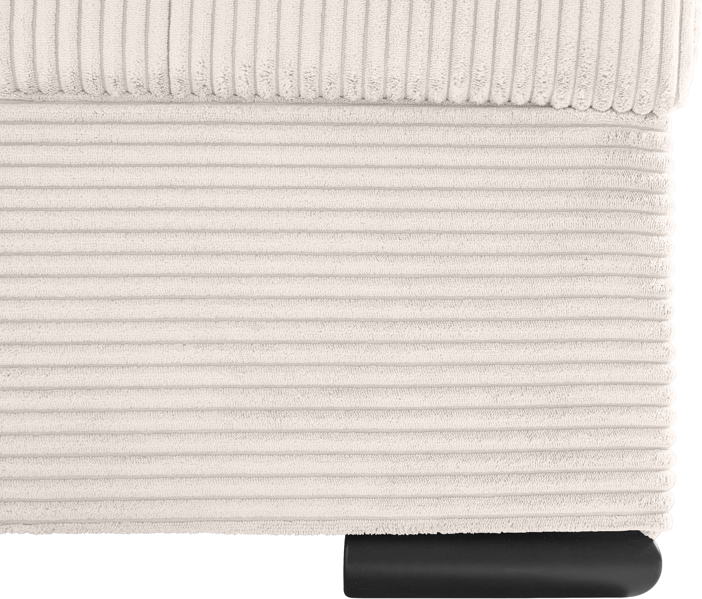 COLLECTION AB Wohnlandschaft »Josy U-Form, Breite 269 cm, Flachgewebe, Struktur, Cord & Cord/Mix«, (Cord-/Mix), inkl. Bettfunktion, Bettkasten, mit 3 gleich großen Rückenkissen