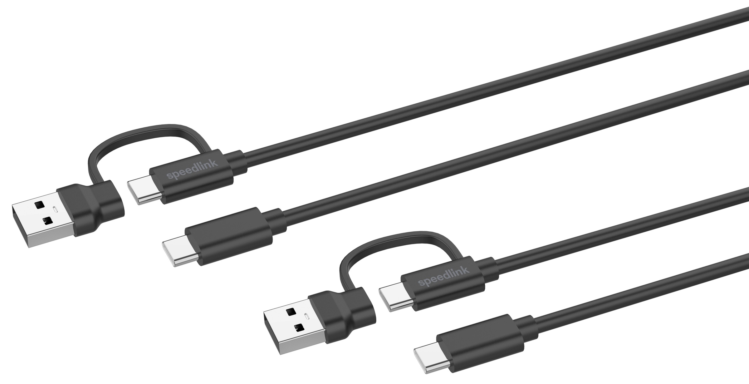 Speedlink USB-Ladegerät »STREAM Play & Charge USB-C/USB-A«, 2 Stück Ladekab günstig online kaufen