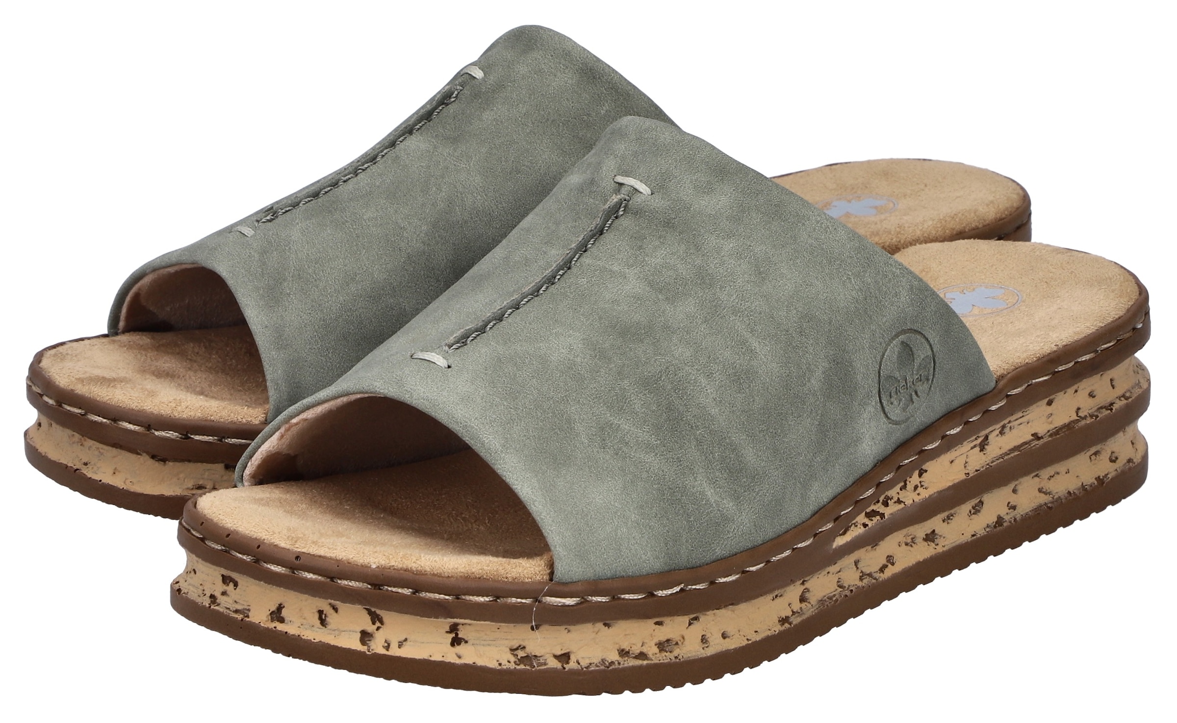 Rieker Pantolette  Keilabsatz, Sommerschuh, modische Keilsohle