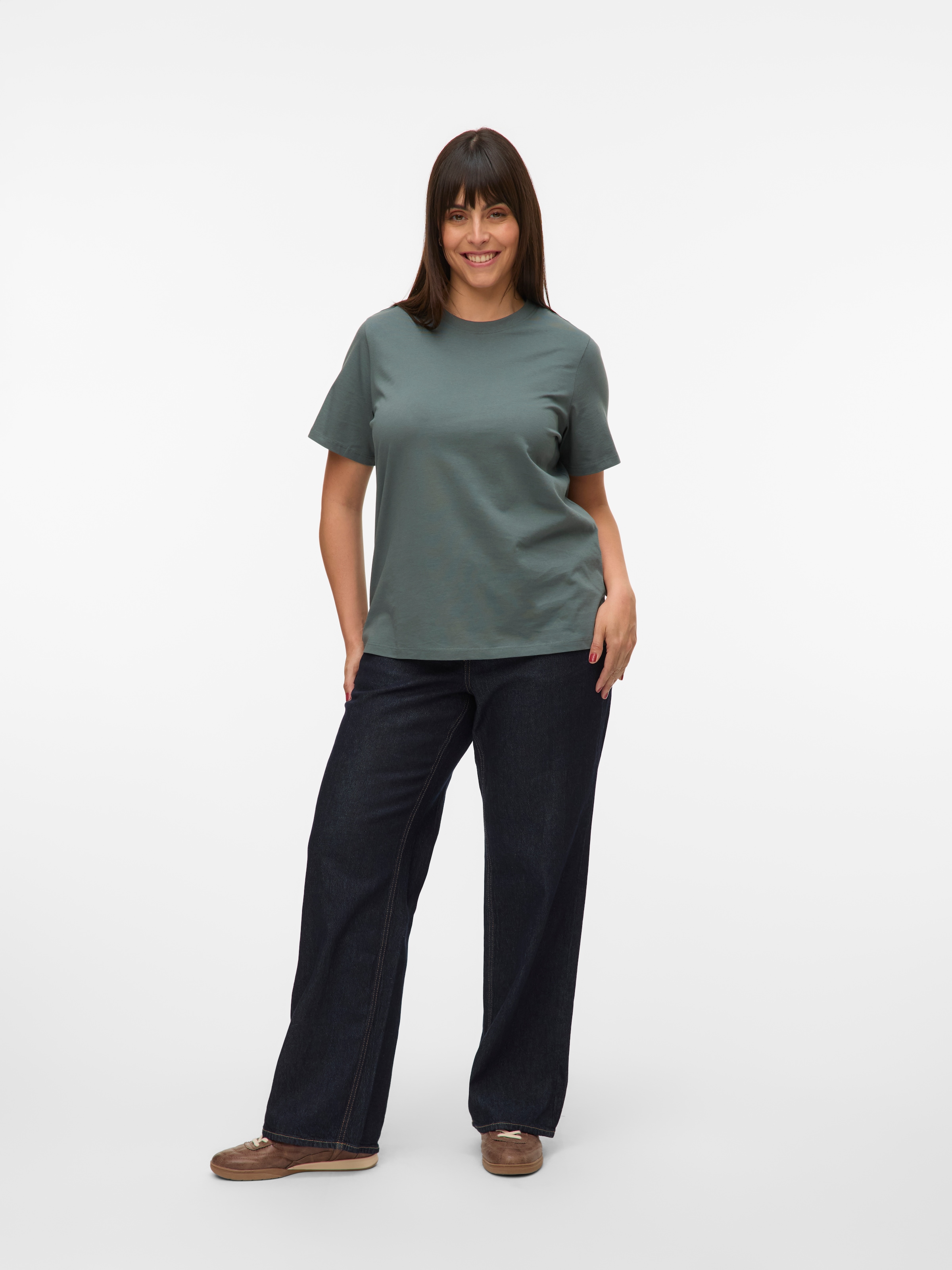 Vero Moda Curve Kurzarmshirt »VMPAULINA SS T-SHIRT GA JRS NOOS CUR« Baumwolle, regular fit