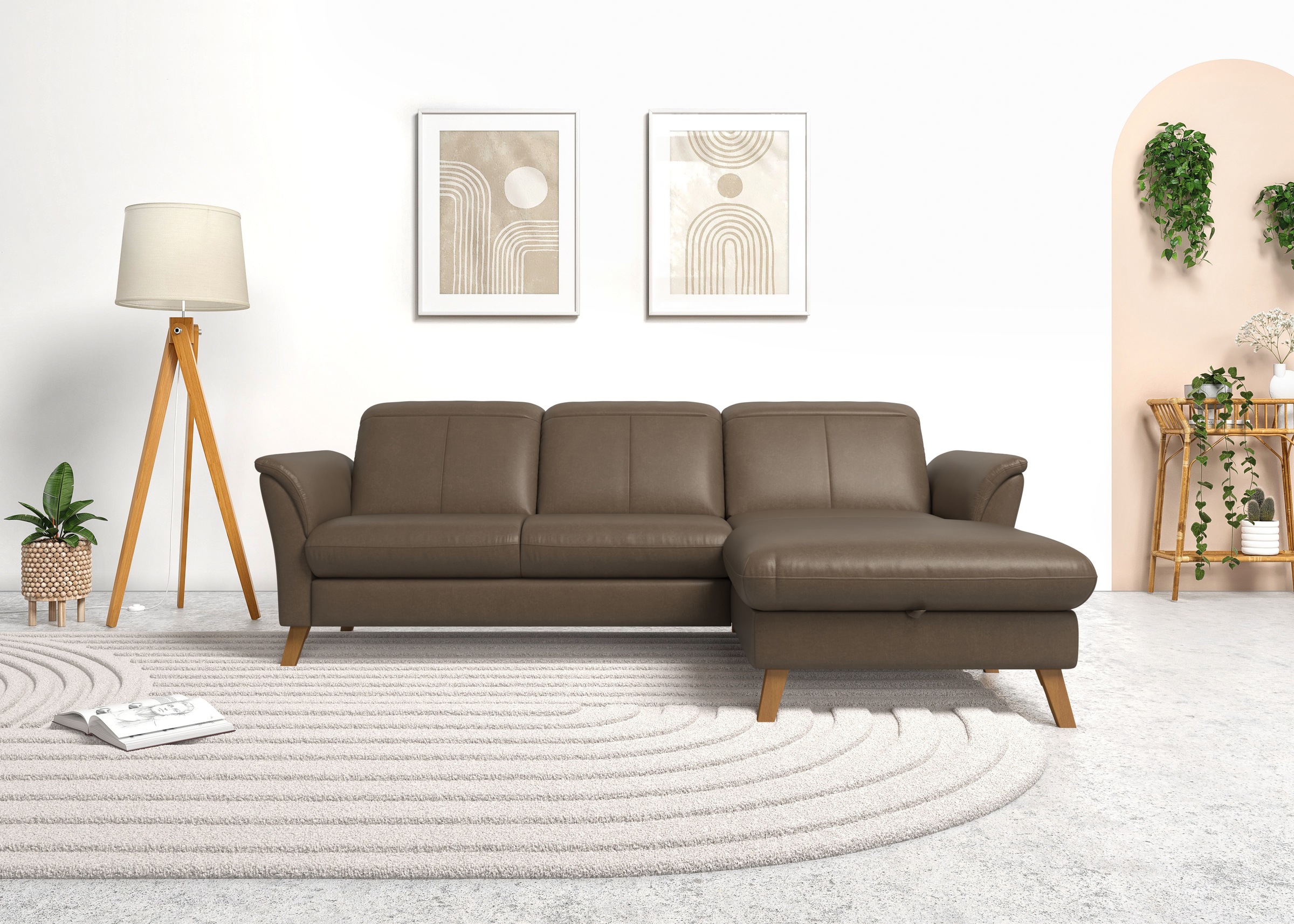 sit&more Ecksofa »Romero L-Form«, wahlweise mit oder ohne Relax-Funktion, Bettfunktion, Bettkasten