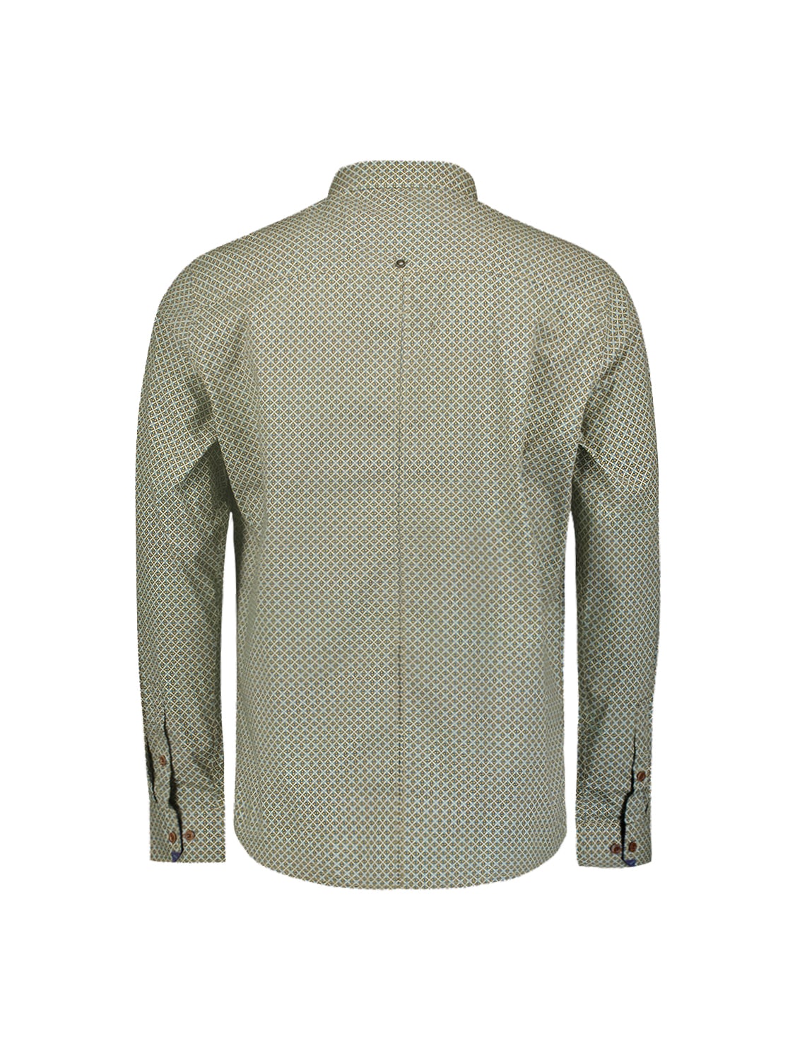 NO EXCESS Langarmhemd »No Excess Stilvolles Winterhemd mit dynamischem Allover-Muster«