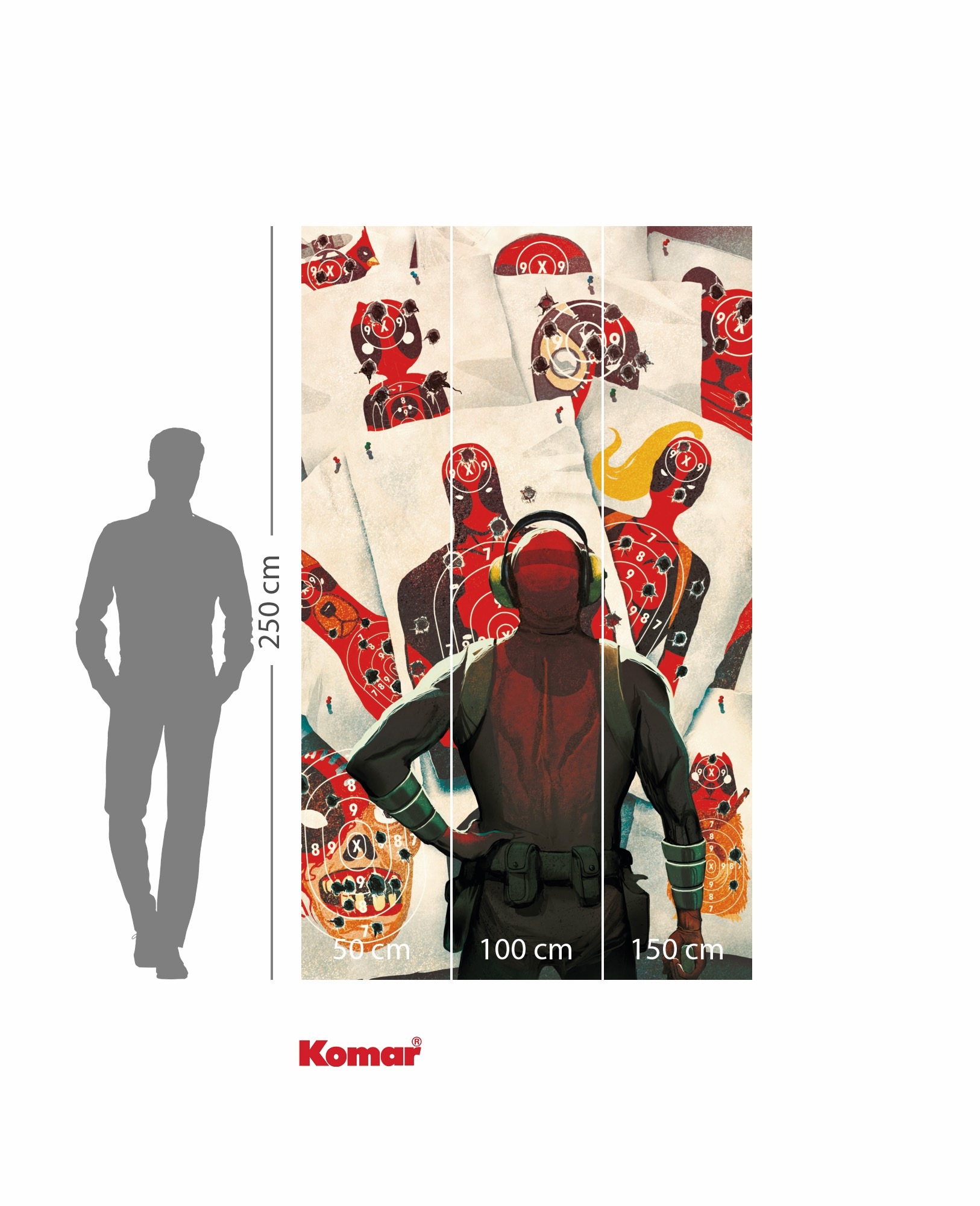 Komar Kindertapete »Marvel Deadpool Target Shooting«, bedruckt