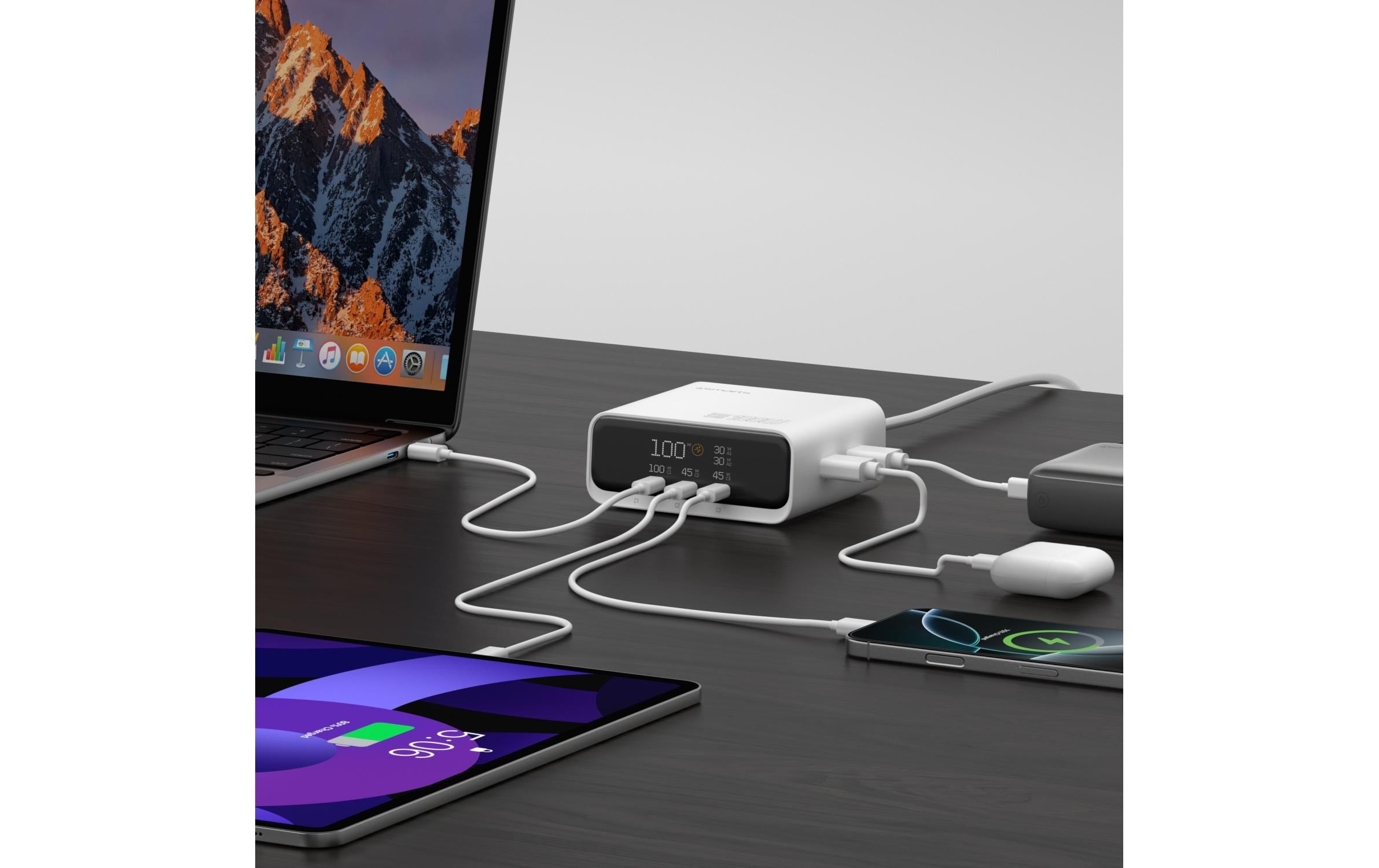 4smarts Ladestation »GaN Screen 100W 3C+2A«