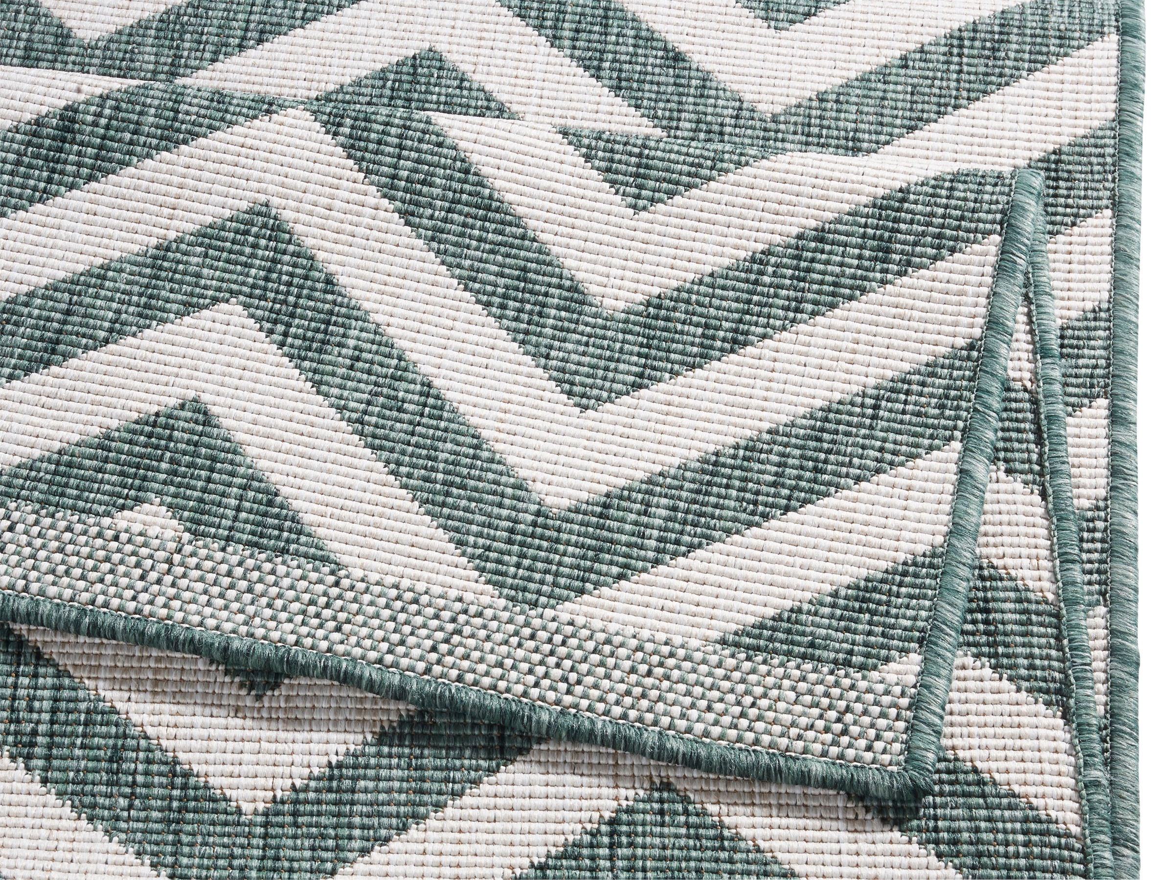 NORTHRUGS Teppich »Palma Wendeteppich«, rechteckig, 5 mm Höhe, In-& Outdoor, Wetterfest, Balkon, Läufer, Wohnzimmer, Wasserfest