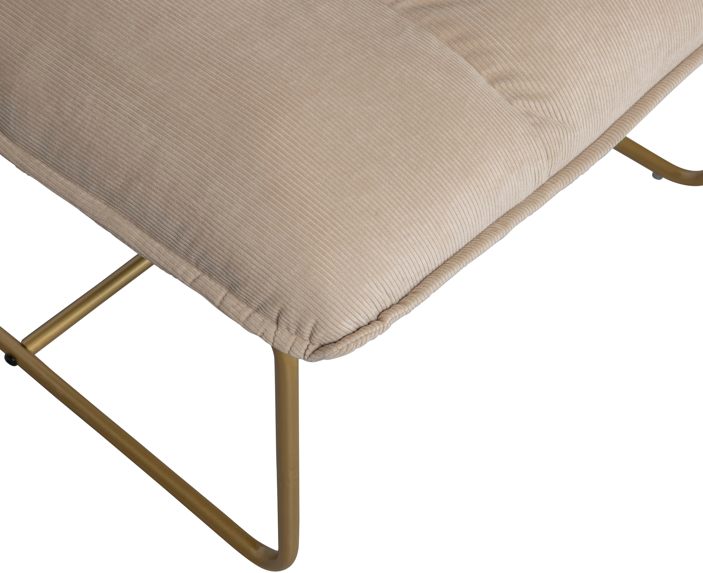 WOOOD Esszimmerstuhl »Fie mit Rippenstoff-Bezug und Metallgestell B 64 x T 71 x H 77 cm« () PU-Schaumfüllung, Tragkraft 120 kg, einfach zu montieren