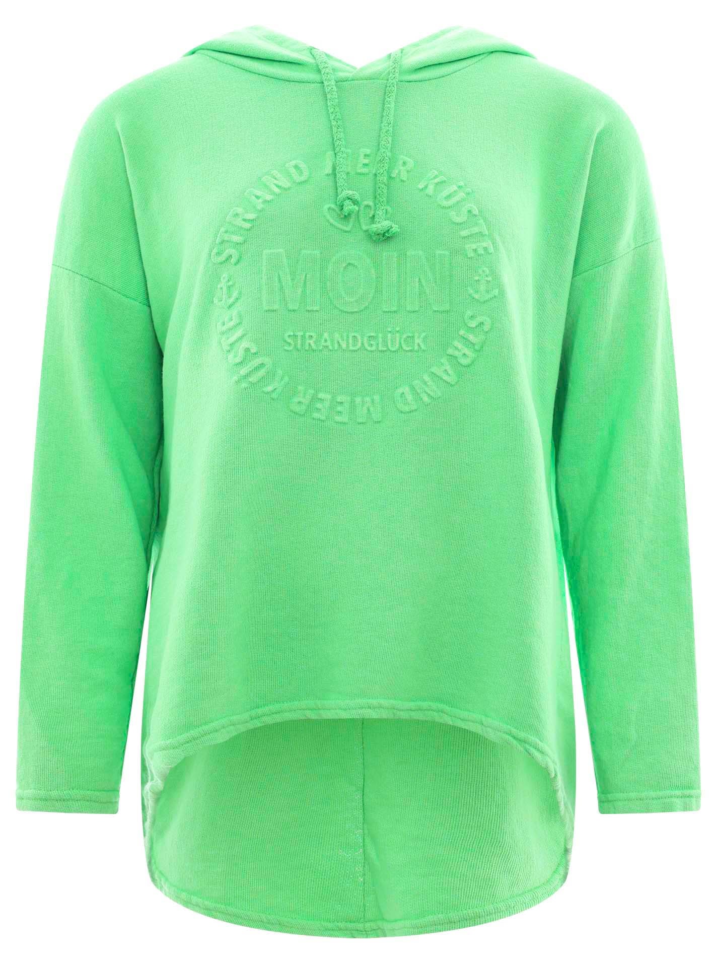 Zwillingsherz Hoodie »"Moin"«, Kapuze, Kordelzug, Langarm, maritimer Schriftzug