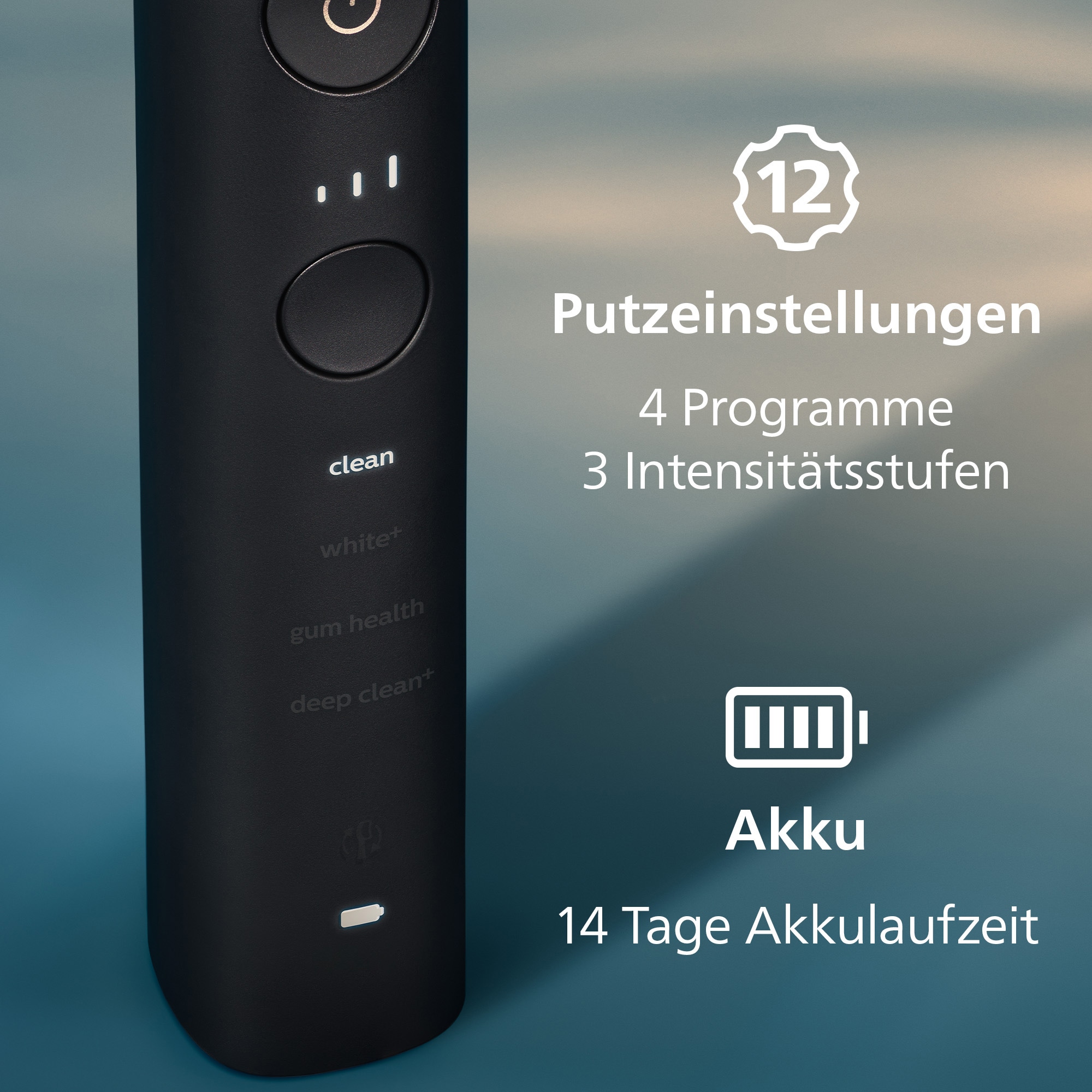 Philips Sonicare Elektrische Zahnbürste »DiamondClean 9000 HX9914« 2 Stk. Aufsteckbürsten DiamondClean Premium Schallzahnbürste, Doppelpack inkl. Ladeglas