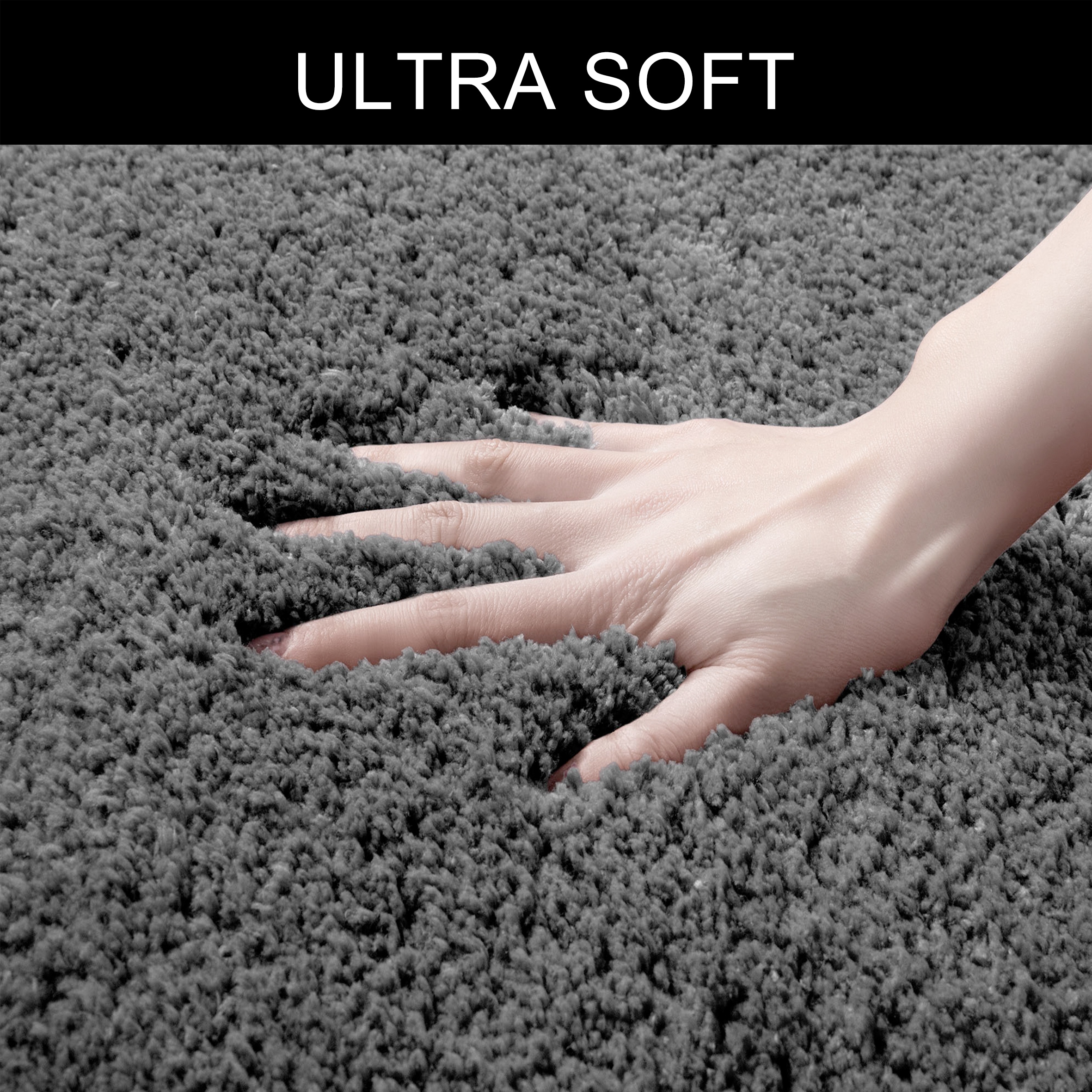 my home Badematte »Sanremo, Badvorleger, Badezimmer Teppich, sehr weich«, rutschhemmend beschichtet, fußbodenheizungsgeeignet-schnell trocknend, Badteppich, unifarben, rechteckig, rund & als 3-tlg. Set erhältlich