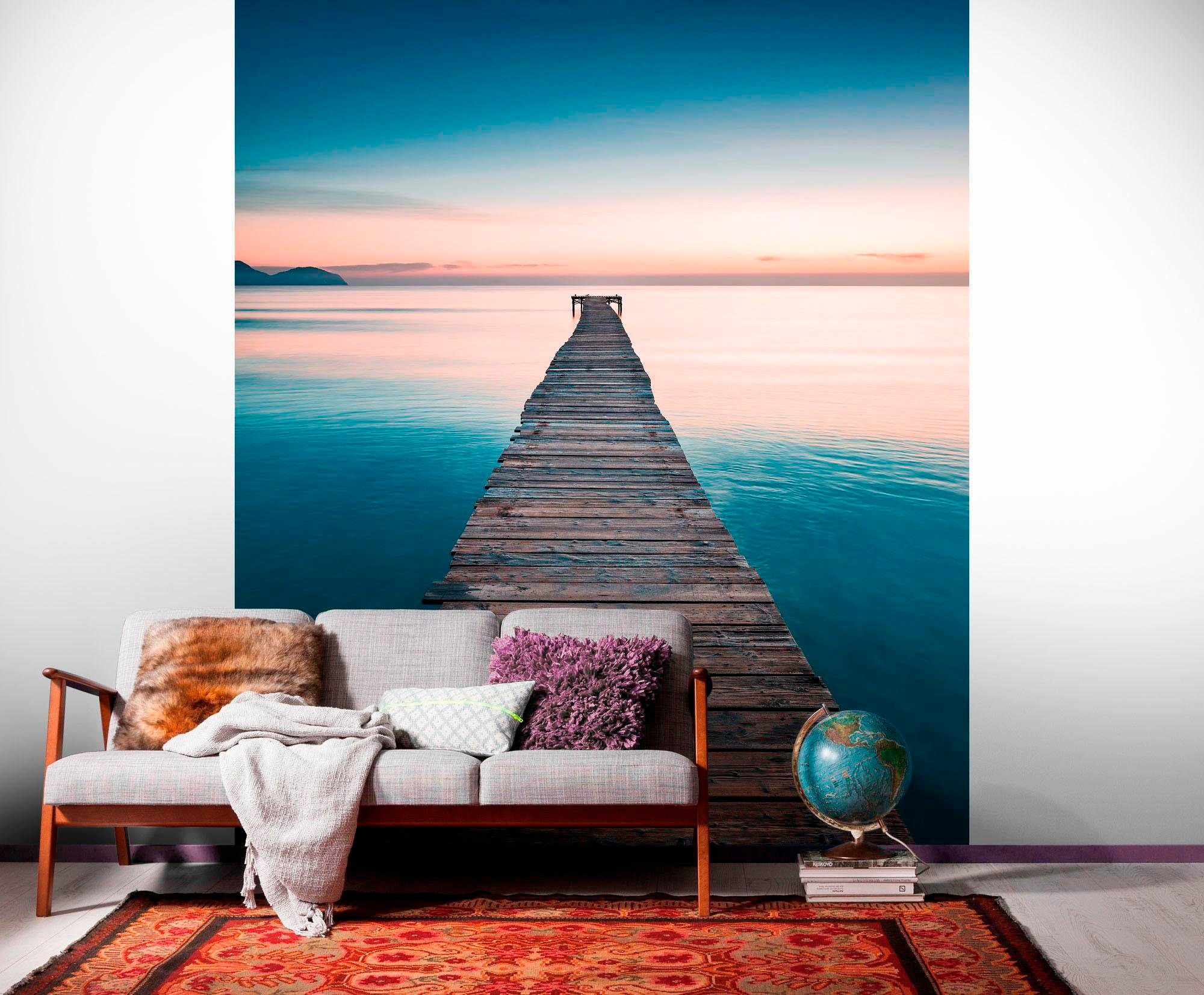 Komar Vliestapete »Digitaldruck Vlies - Morning Breeze - Größe 200 x 250 cm«, bedruckt, Wohnzimmer, Schlafzimmer