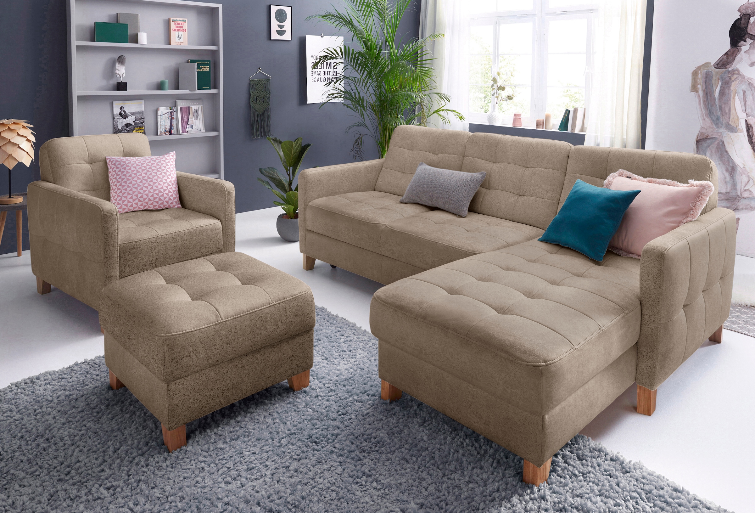 exxpo - sofa fashion Ecksofa "Elio, kompakt und komfortabel, bequem und zei günstig online kaufen