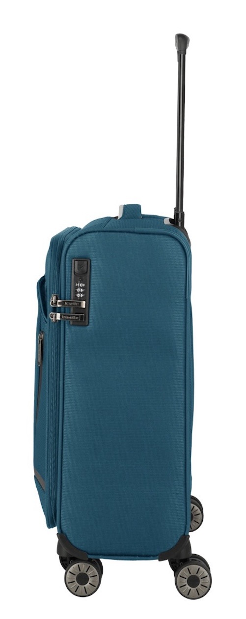 travelite Handgepäck-Trolley »JETPACK Multi Light 4 Cabin, konzipiert für Condor & Ryanair«, 4 Rollen, Weichgepäck-Koffer Handgepäck für die meisten gängigen Airlines