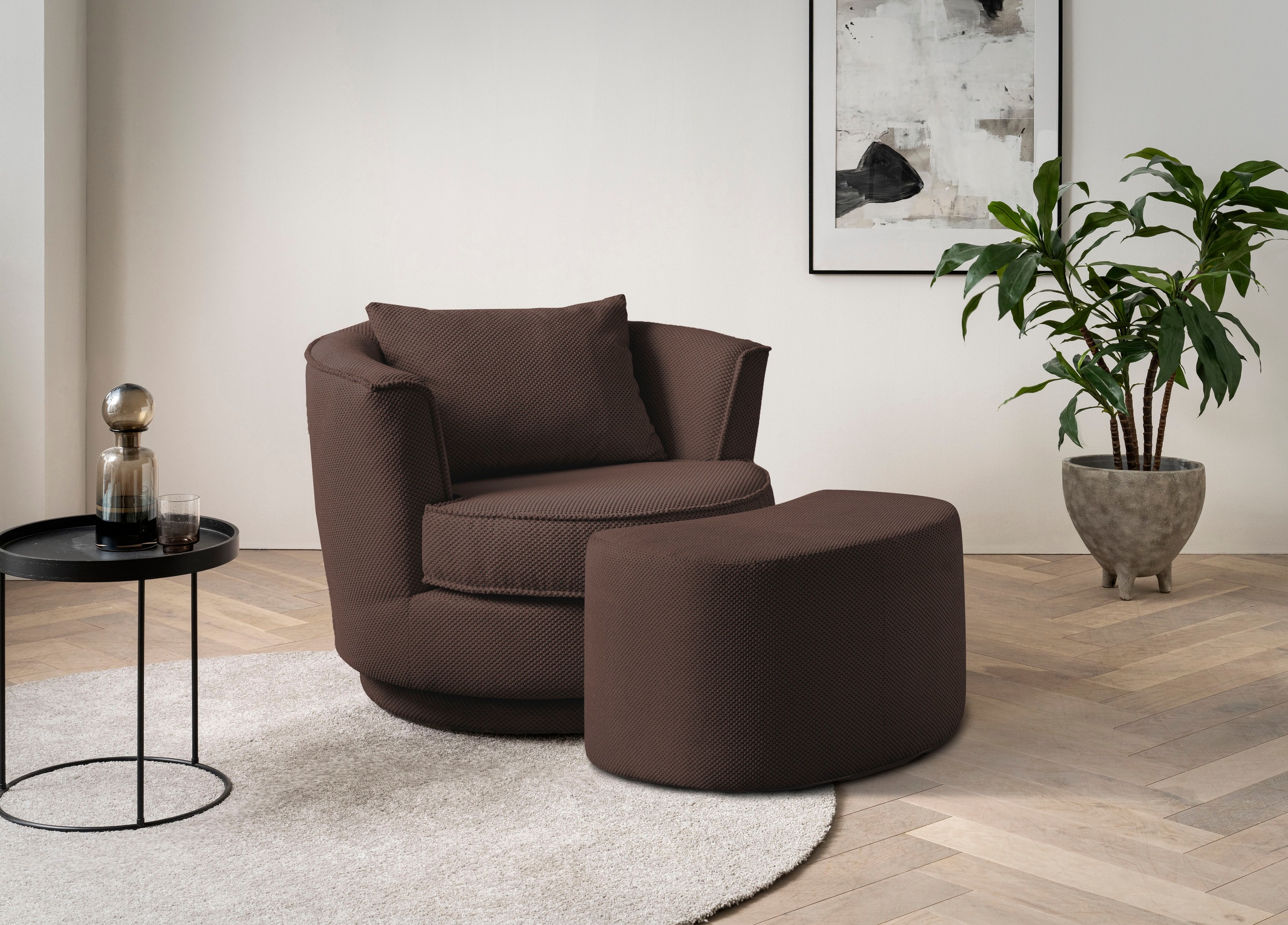 Home affaire Drehsessel »MAISIE, Love Seat,Lese-Sessel,Sessel-Set, mit Hock günstig online kaufen
