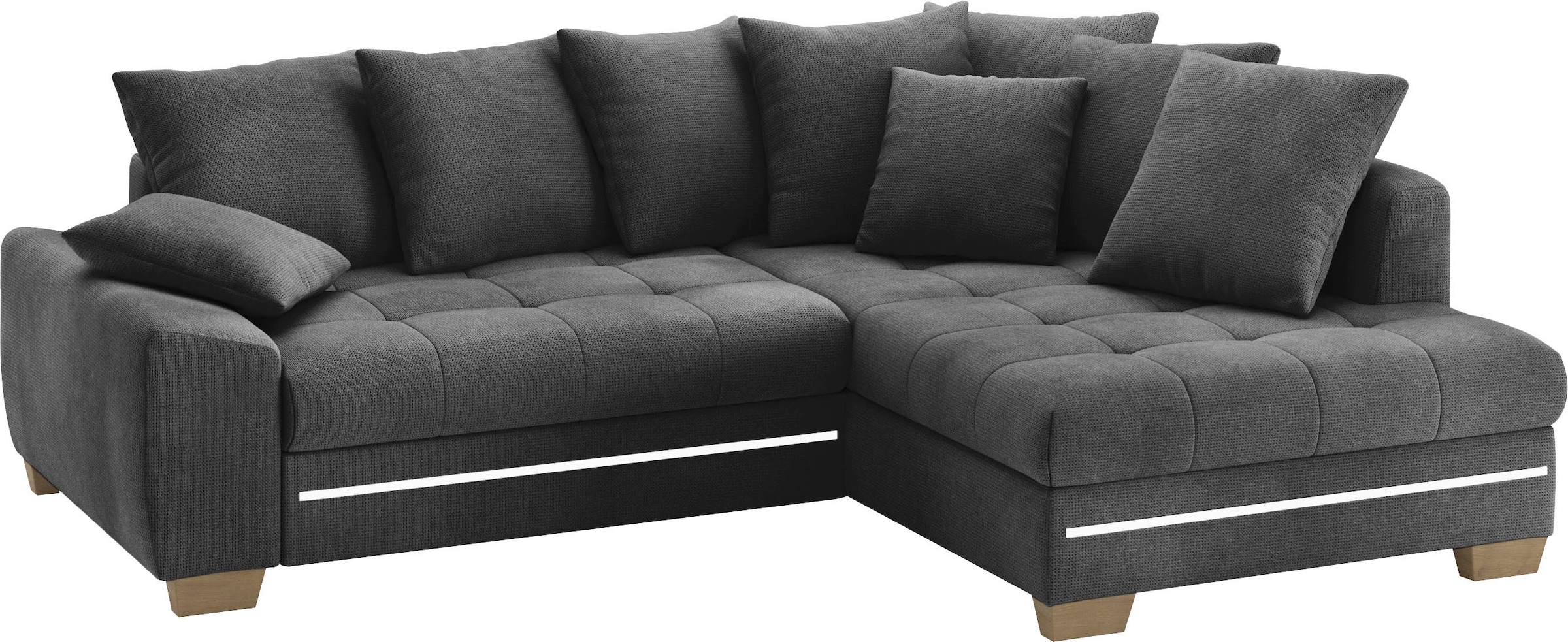 Mr. Couch Ecksofa »Nikita II, L-Form«, mit Kaltschaum, RGB-LED Beleuchtung, günstig online kaufen