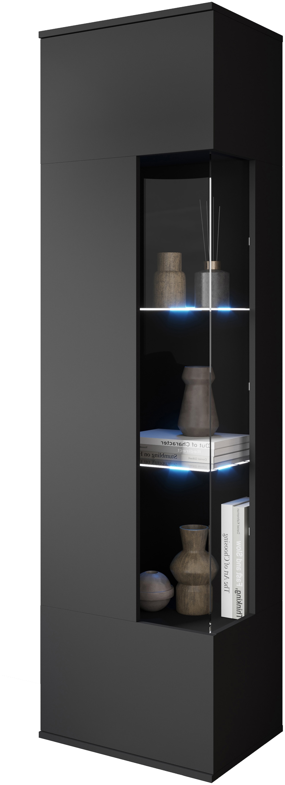 INOSIGN Vitrine »Kenia, stehend und hängend, Türanschlag wechselbar«, (1 St.), Vitrineschrank mit Glastüren 160 cm Höhe