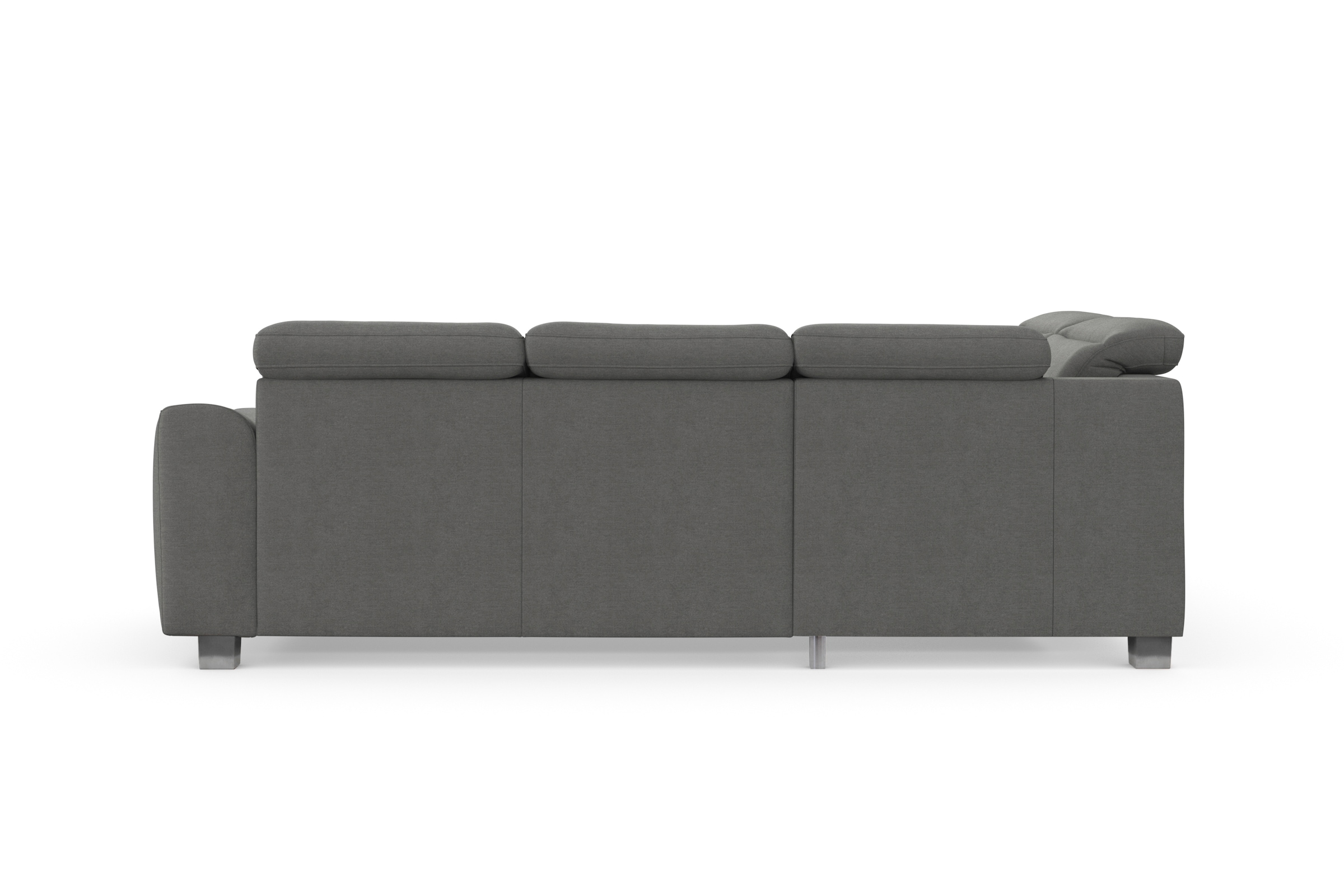 sit&more Ecksofa »Dundee L-Form«, mit Federkern und Edelstahlfüßen, wahlweise mit Kopfteilverstellung