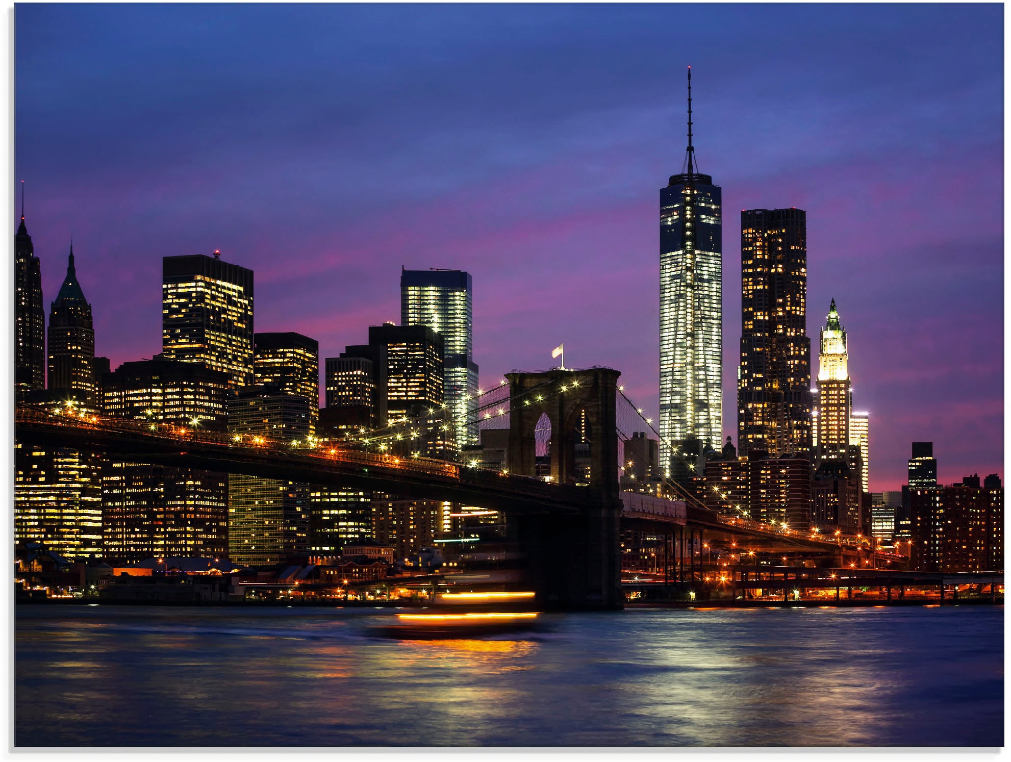 Artland Glasbild "Brooklyn Bridge", Amerika, (1 St.), in verschiedenen Größ günstig online kaufen