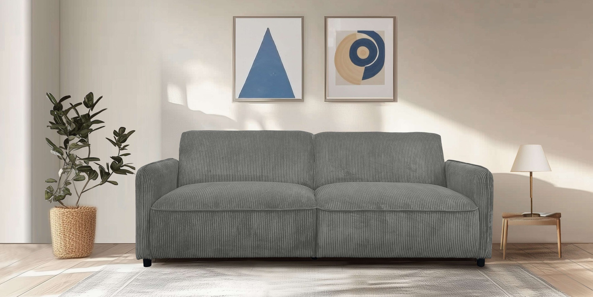 Dorel Home 3-Sitzer »Alicia Schlafsofa 209 cm«, mit Bett-Funktion, Rückenlehne 2-teilig, 3-fach verstellbar, B: 209 cm