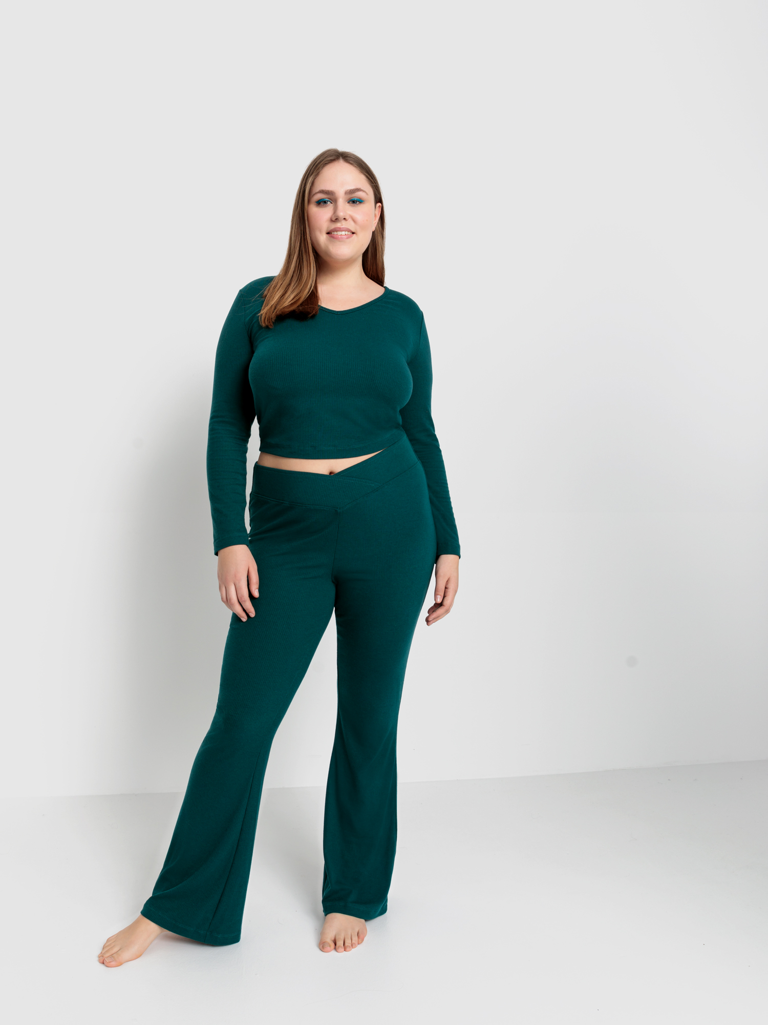 Pyjama, (2 tlg.), aus schönem Ripp-Material
